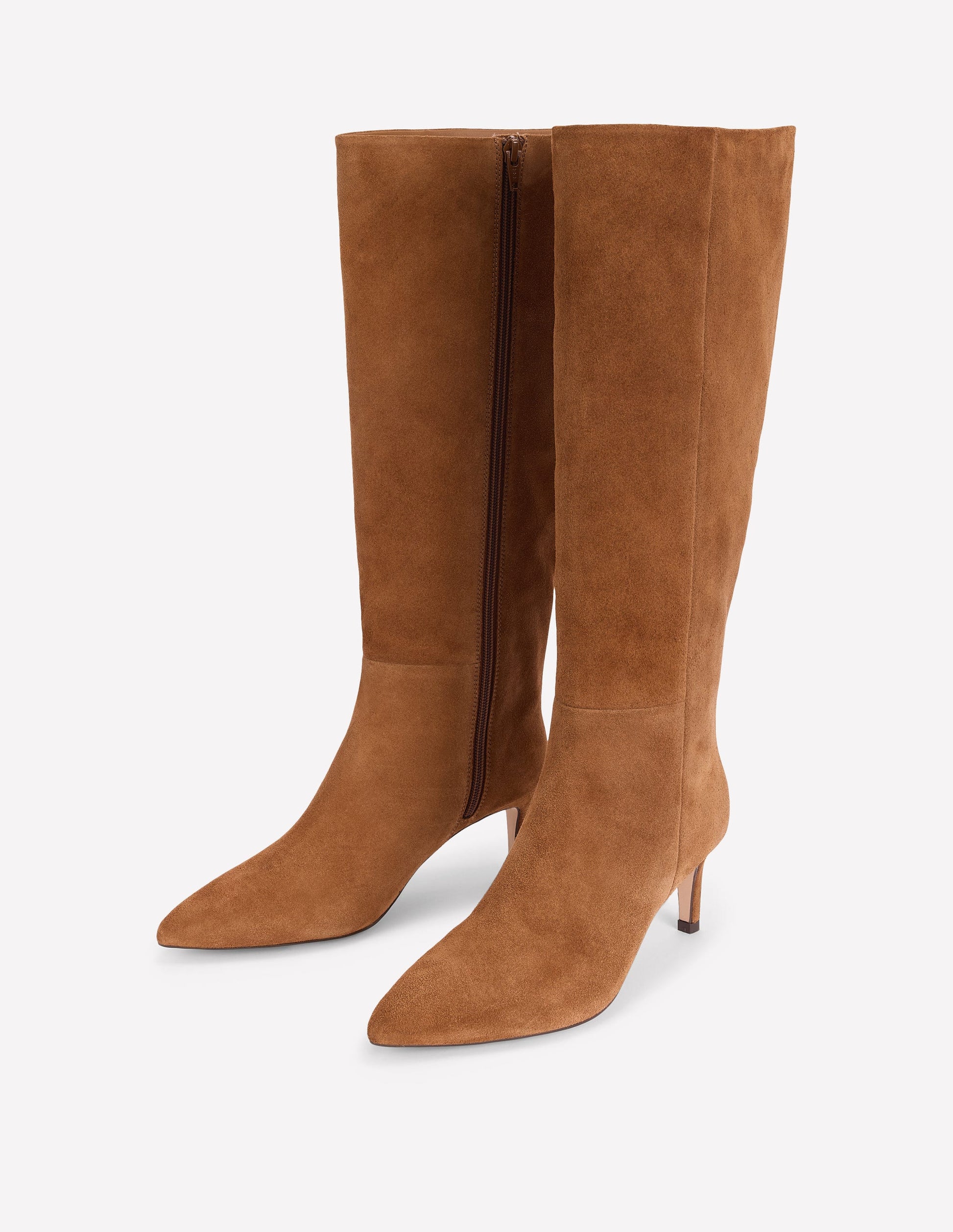 Stiefel mit geradem Schaft und Absatz-Goldbraun-3