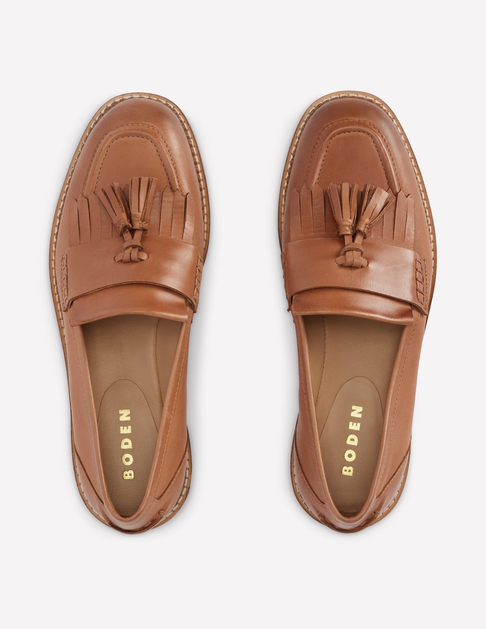 Nya Flache Ghillie-Loafer-Hellbraun-5
