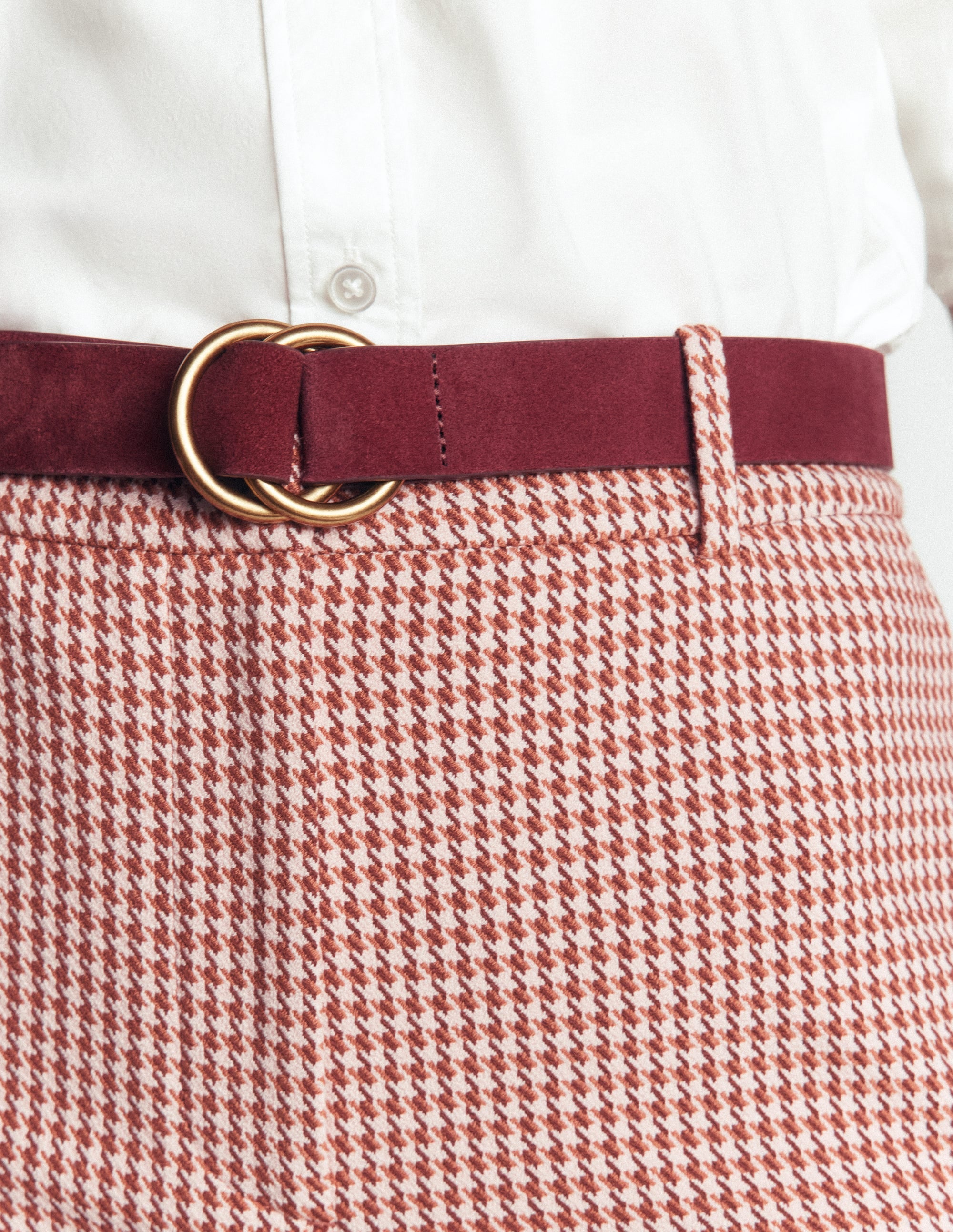 Gürtel mit Doppelring-Oxblood - Image 2