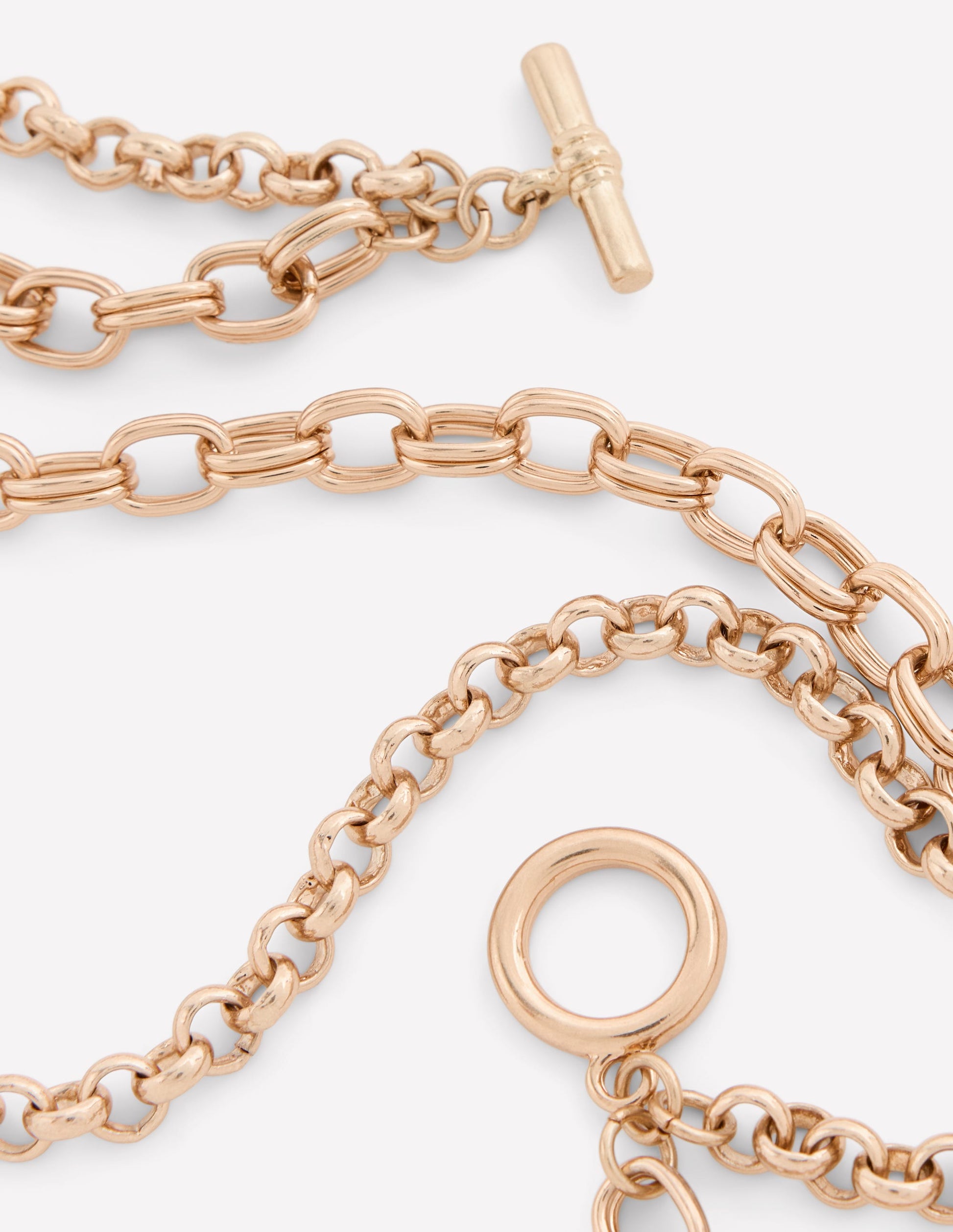 Collier chaîne effet superposé-Doré-3