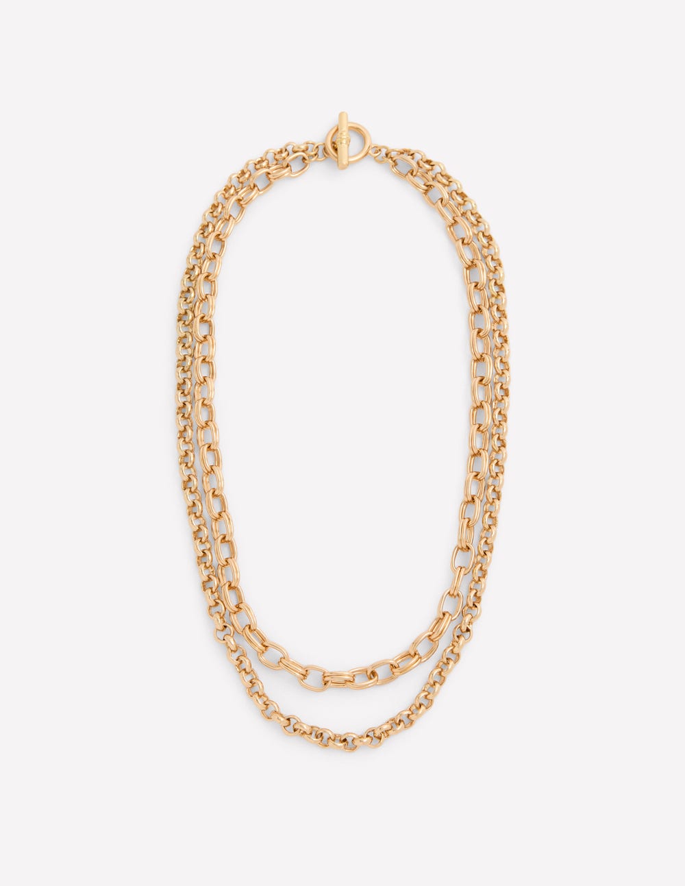 Collier chaîne effet superposé-Doré - Image 2