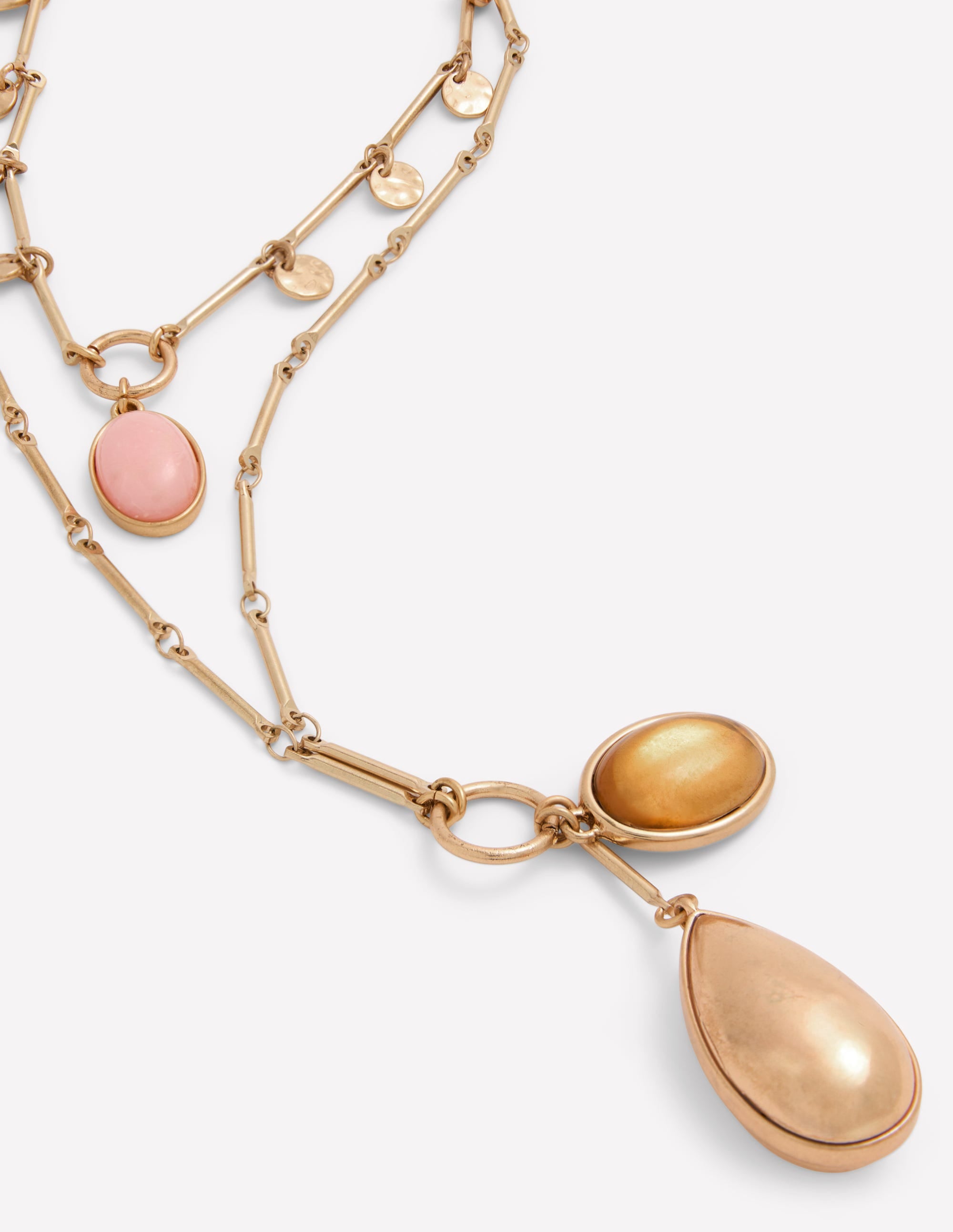 Collier ornementé à pendentifs gouttes-Multi - Image 3