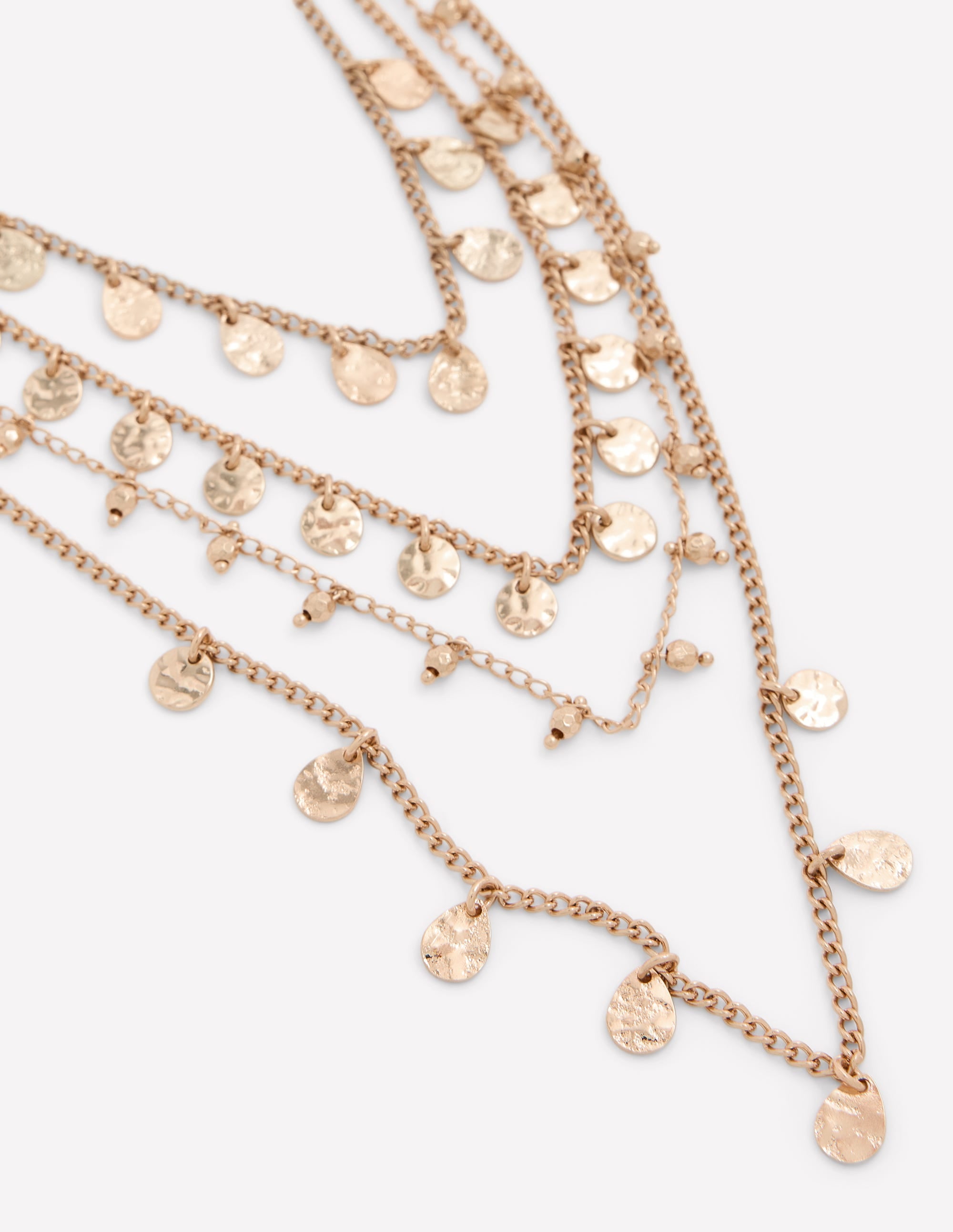 Collier effet superposé en métal-Doré - Image 3