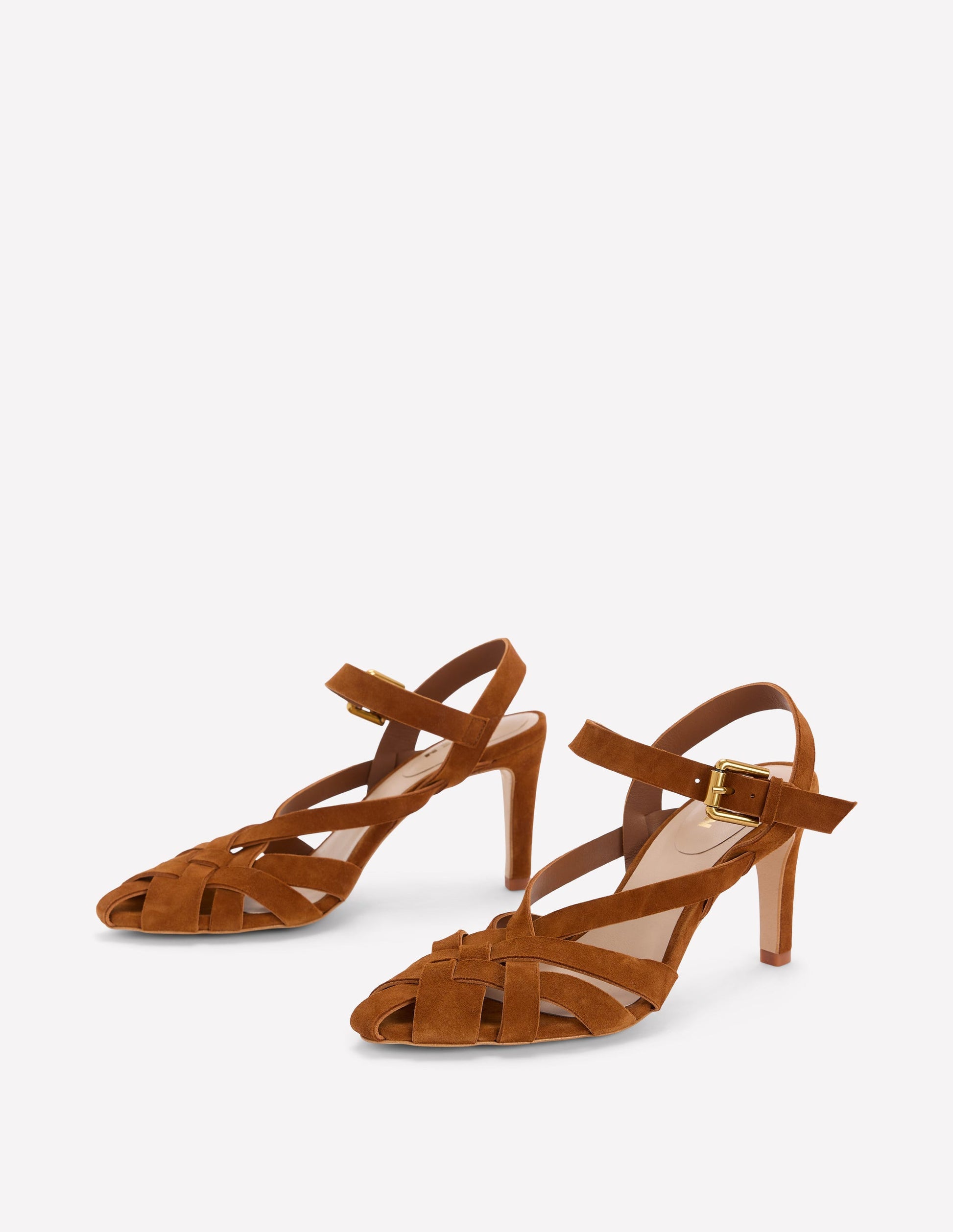 Absatzsandalen mit Riemendesign-Hellbraun-3