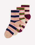 Socken mit neonfarbenen Streifen im 3er-Pack-Neon mit Streifen