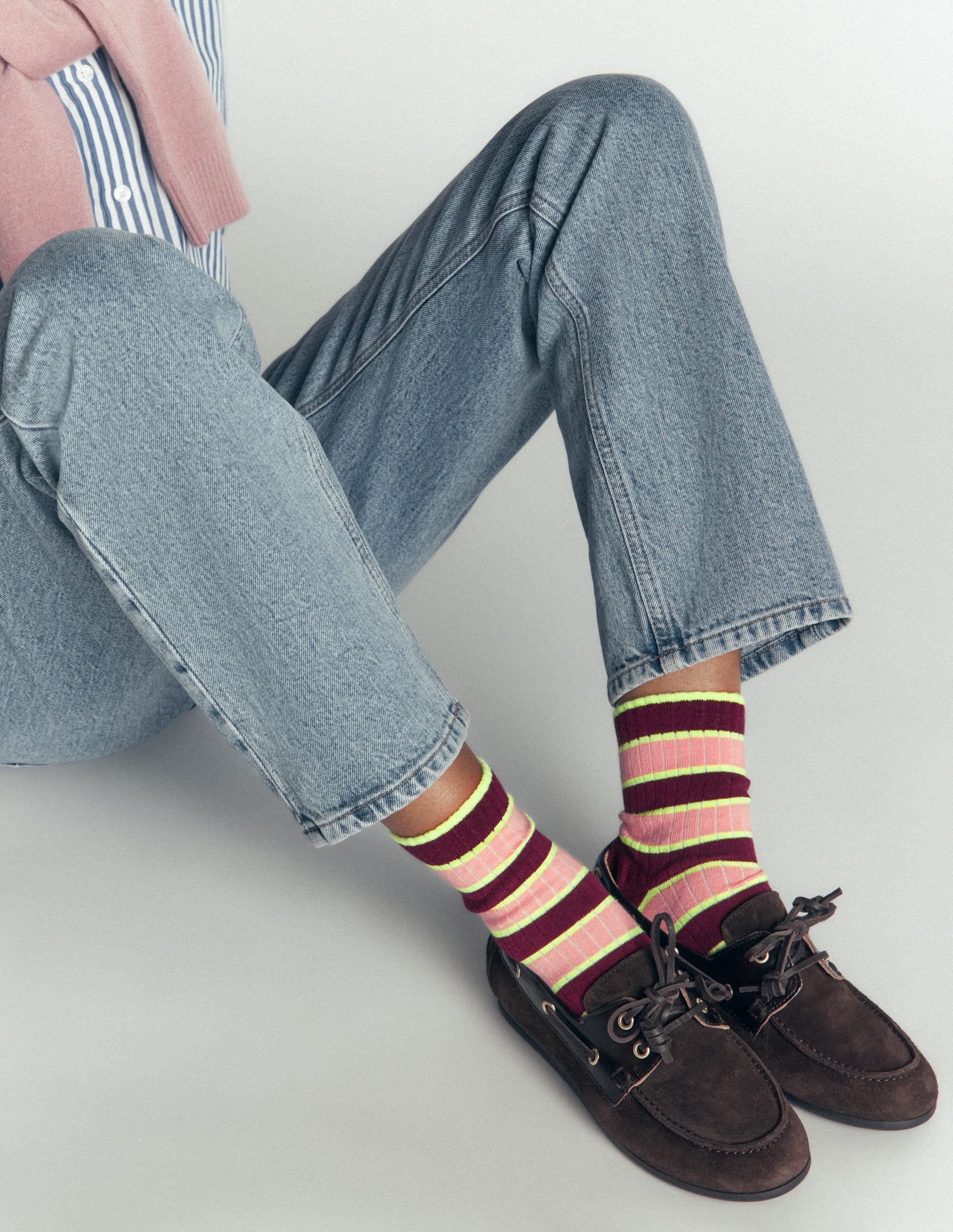 Socken mit neonfarbenen Streifen im 3er-Pack-Neon mit Streifen - Image 2