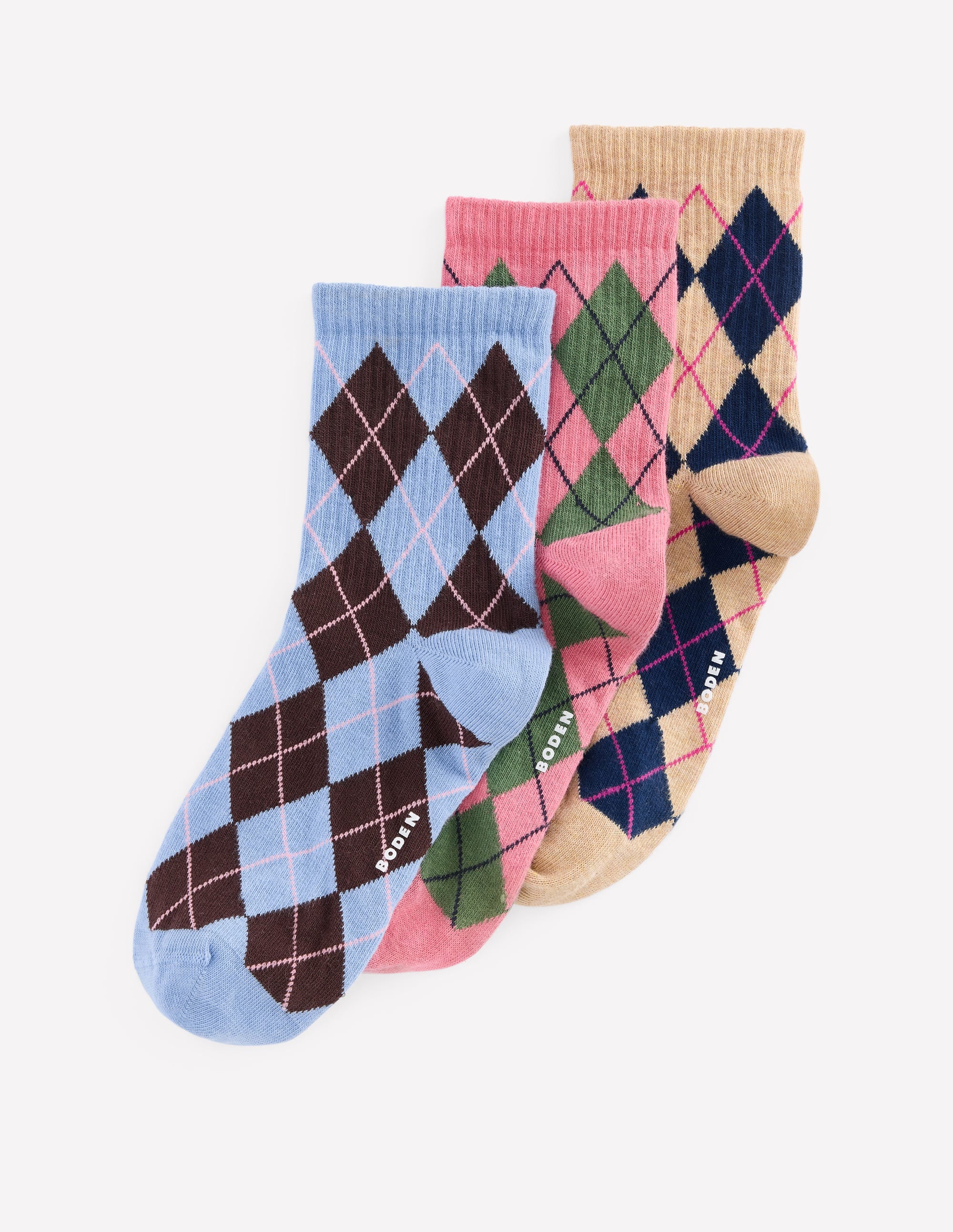 Socken mit Argyle-Muster im 3er-Pack-Argyle-Pack - Image 1