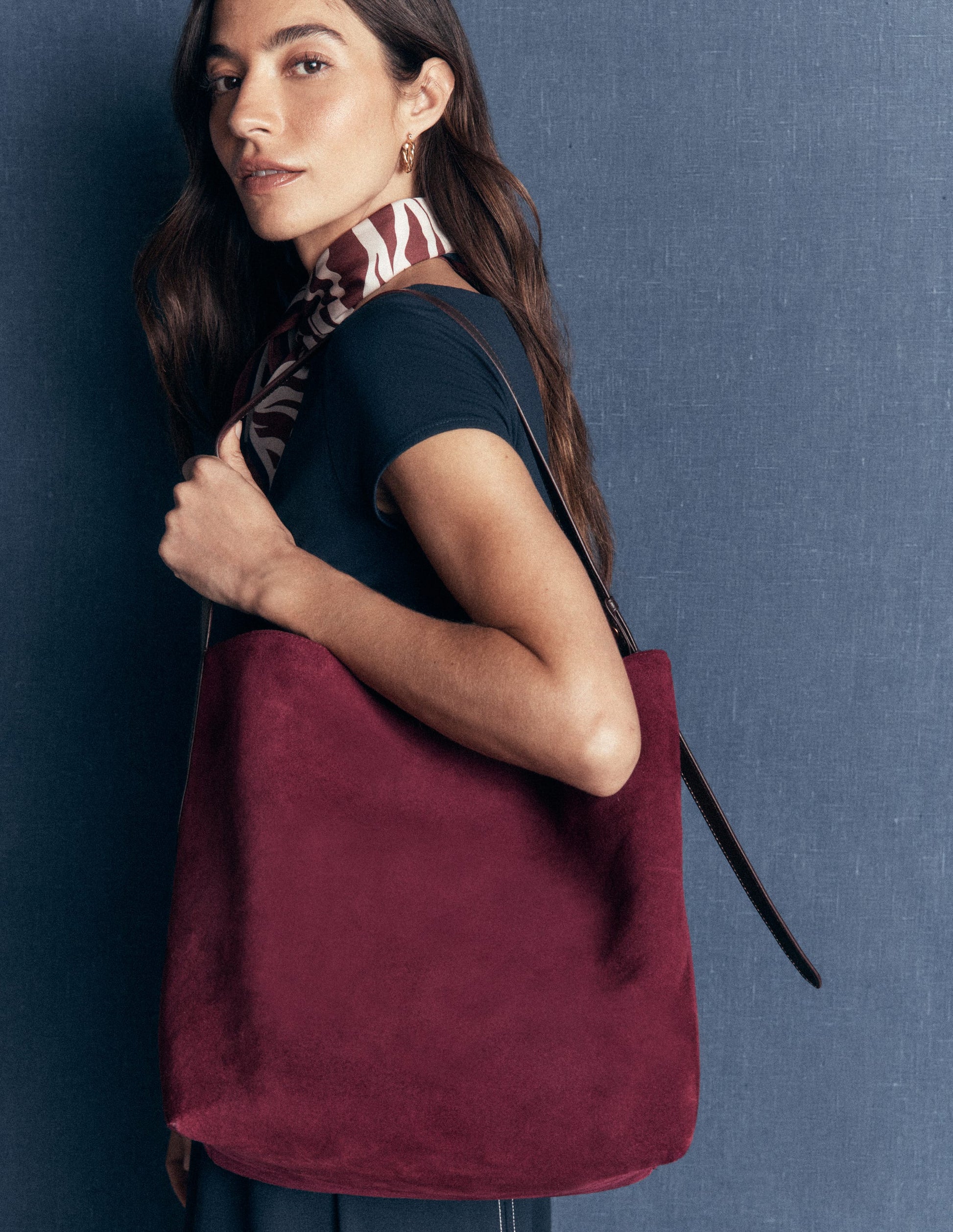 Allegra Medium Slouchy Tote-Burgundy-1