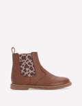 Chelsea-Stiefel (Mädchen)-Braun Leopard