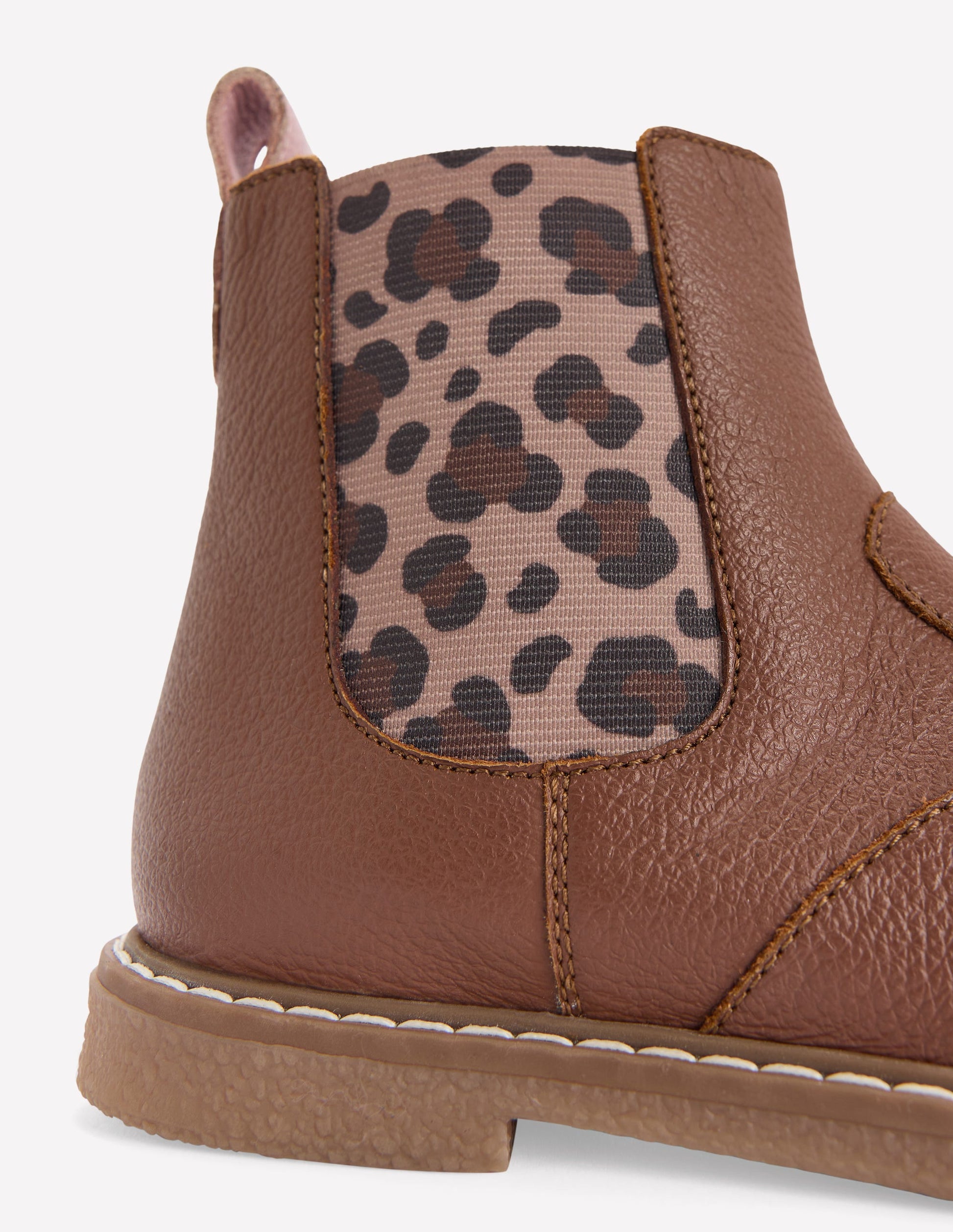 Chelsea-Stiefel (Mädchen)-Braun Leopard-3