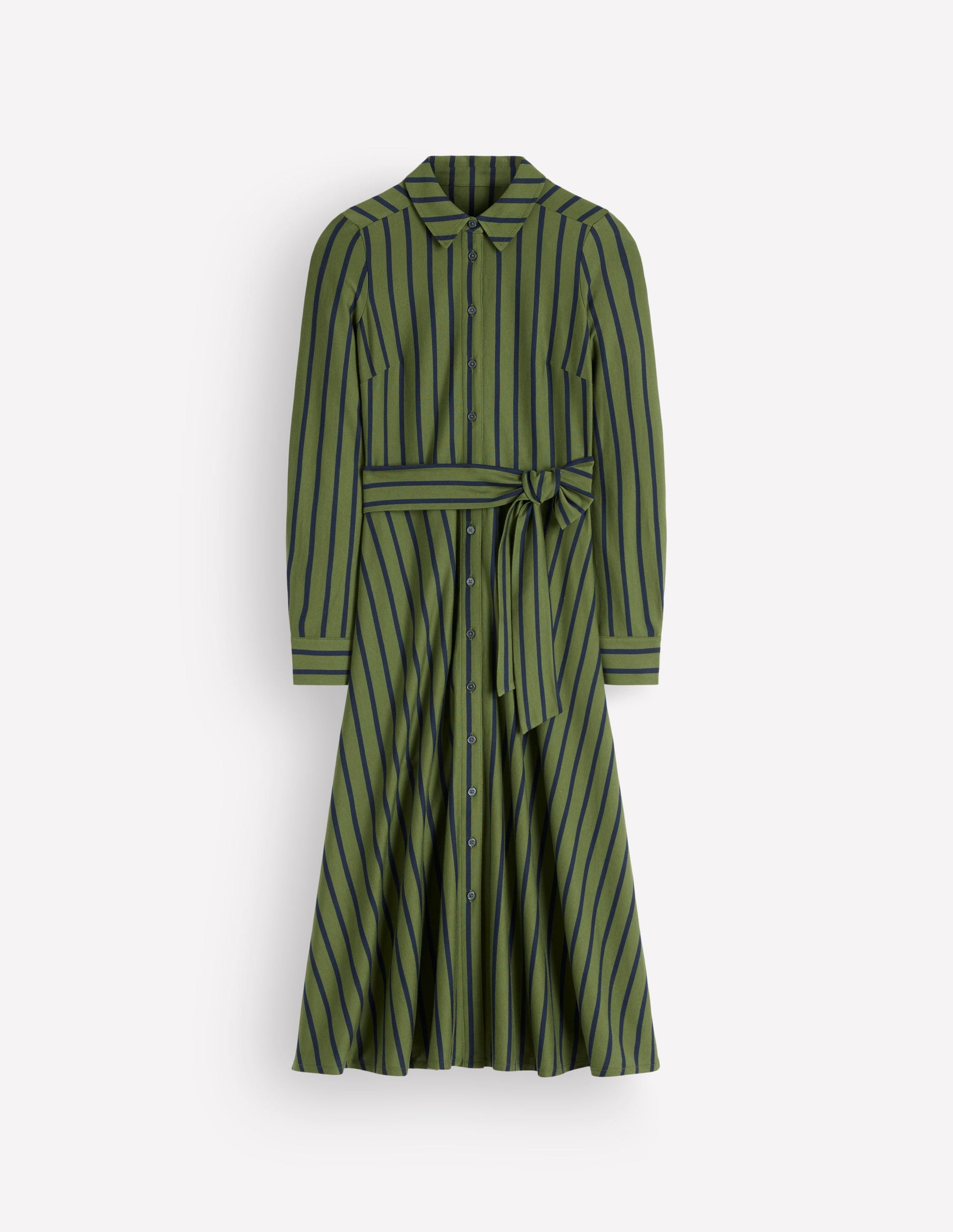 Robe-chemise Marcia en jersey-Rayé ciboulette et bleu marine-6