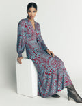 Georgia Jersey-Midikleid-Delphinblau, Botanisch