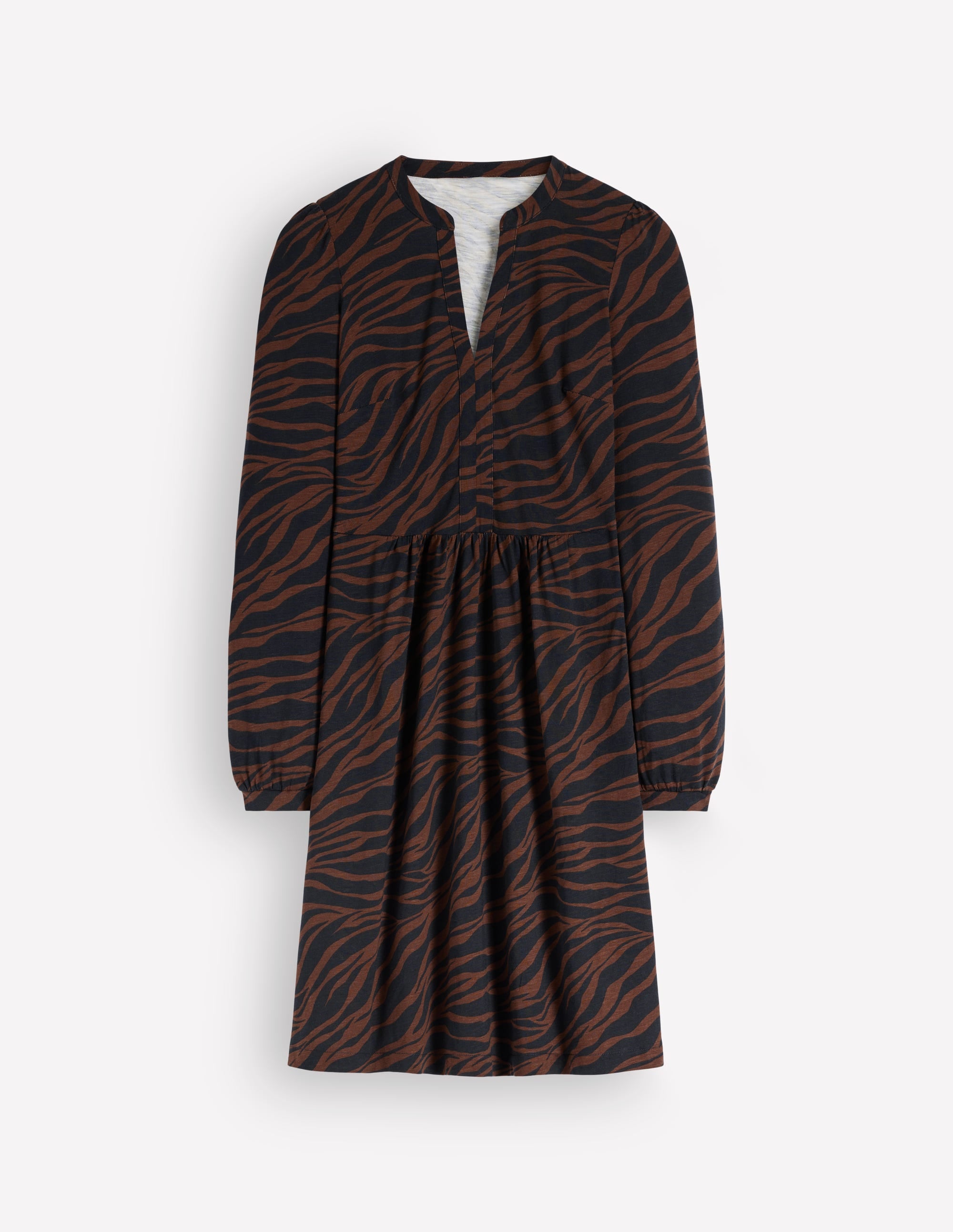 Naomi Lockeres Jerseykleid-Umbra, Zebra Swirl-Motiv - Image 5