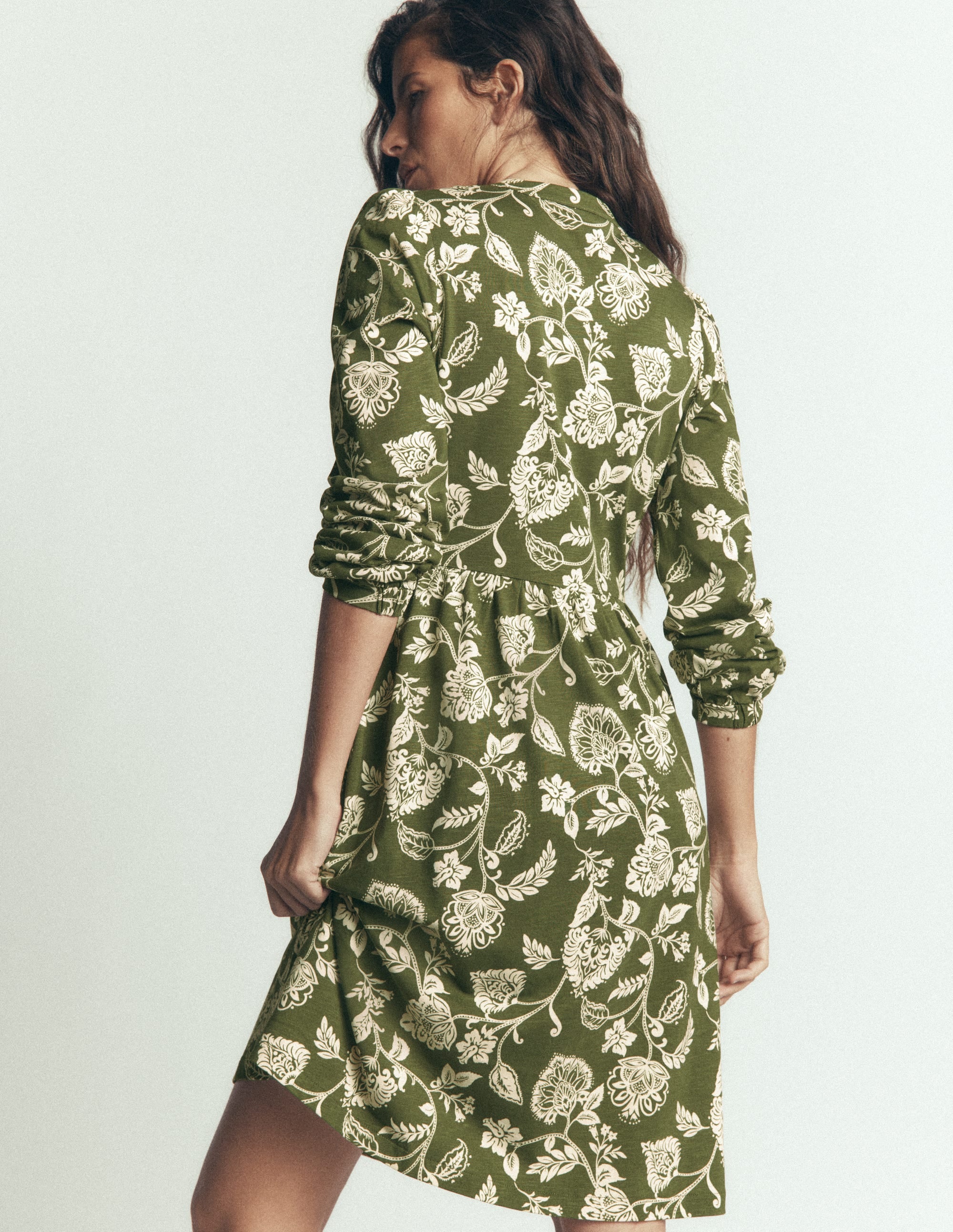 Naomi Relaxed Jersey Dress-Forest Green, Planted Meadows - Image 3
