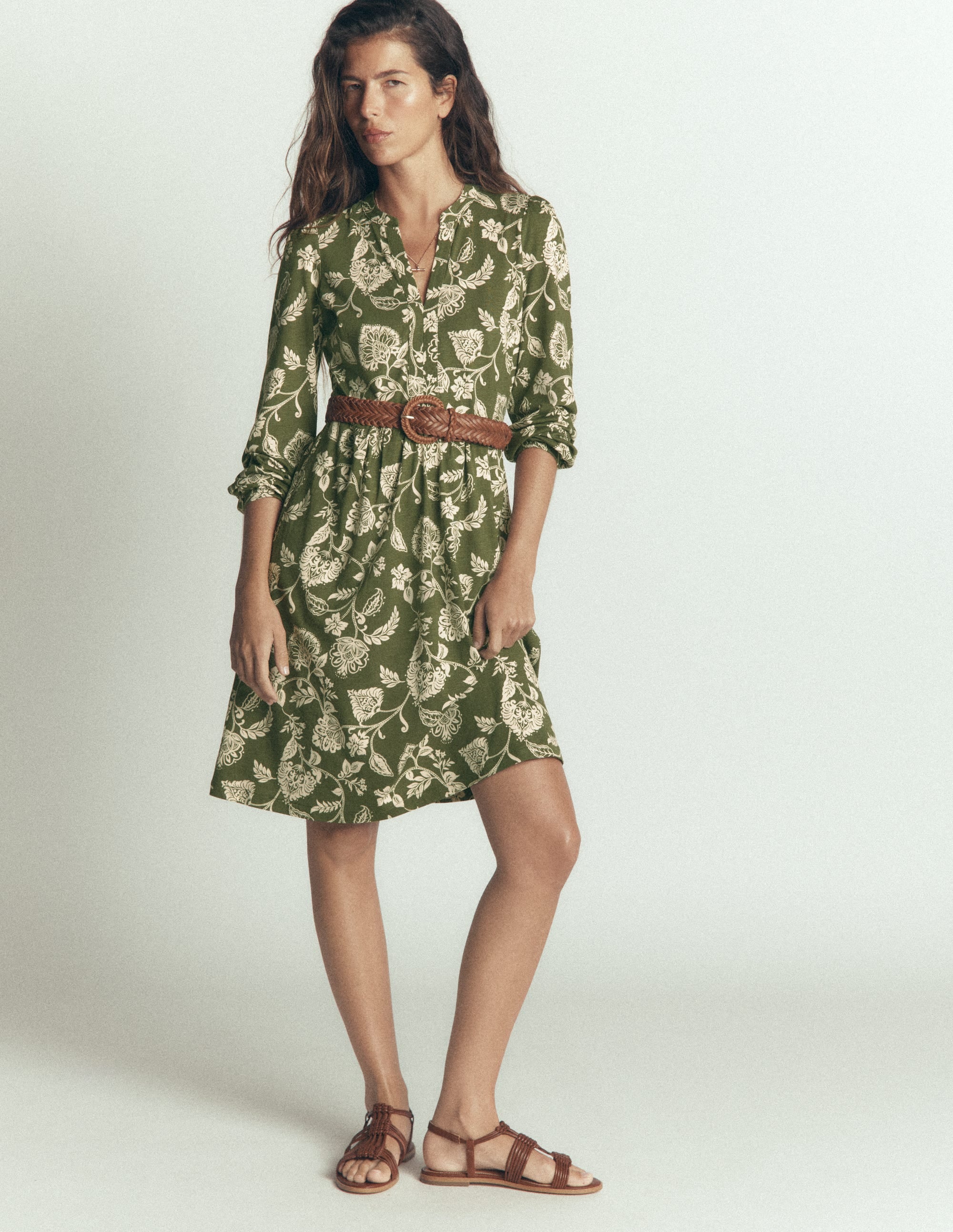 Naomi Relaxed Jersey Dress-Forest Green, Planted Meadows - Image 4
