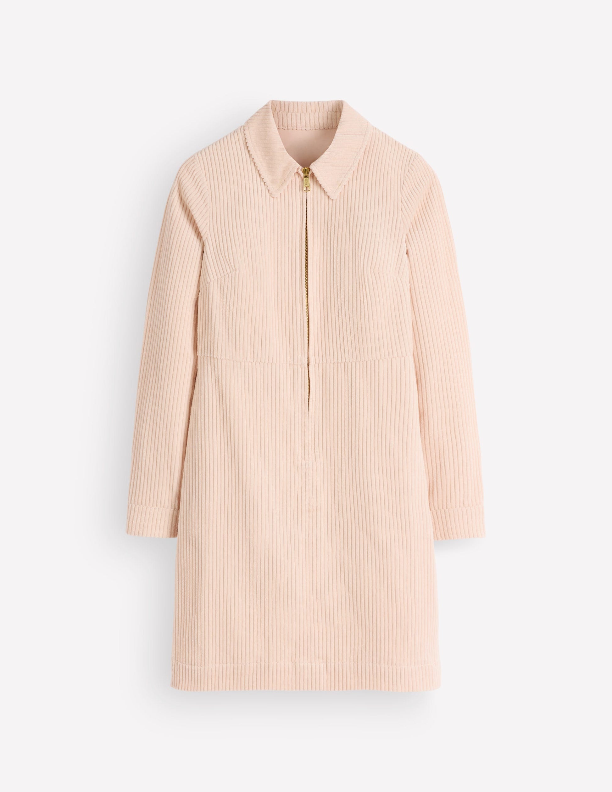 Bronte Kurzes Cordkleid-Mandelmilch-5