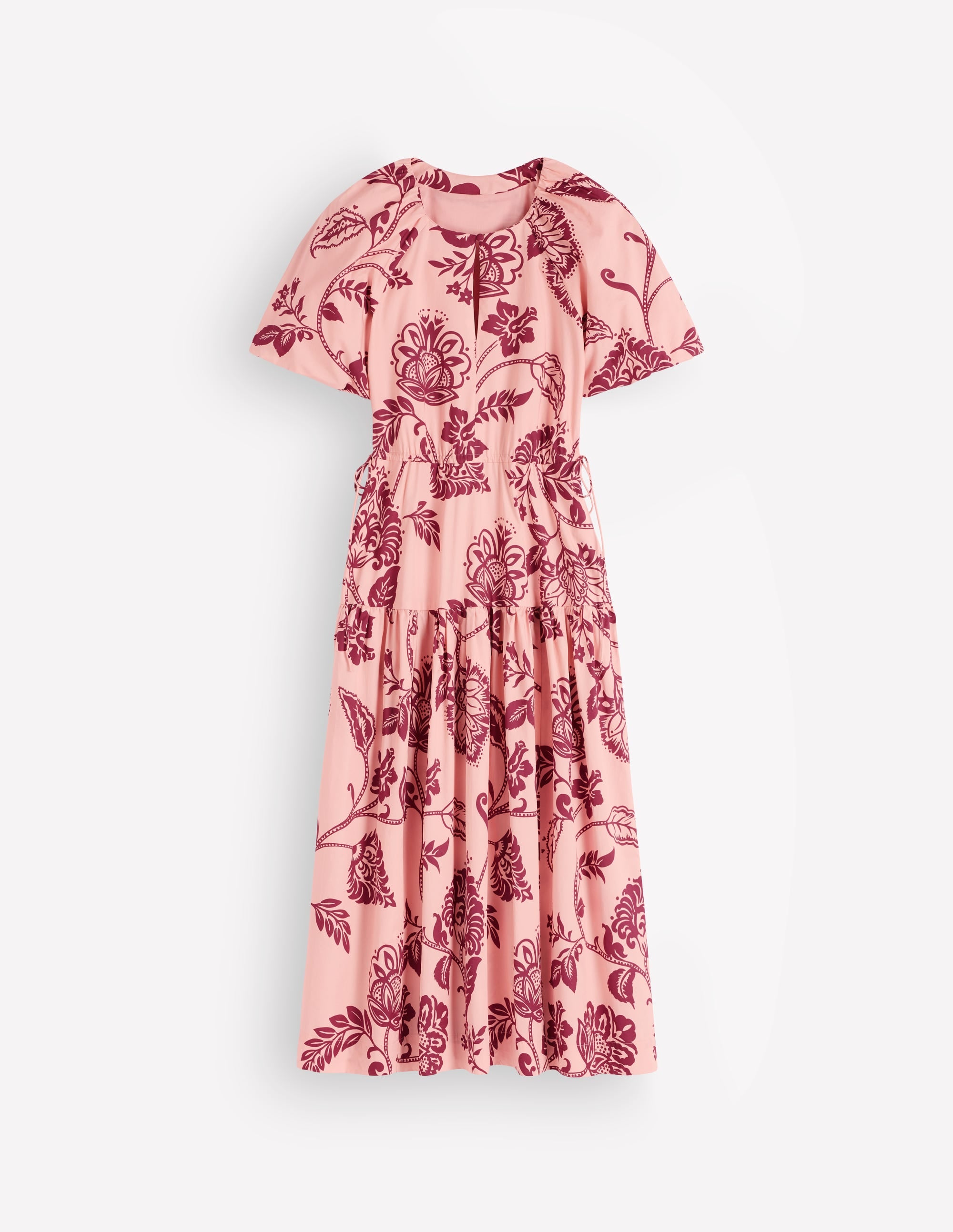 Robe tendance à taille nouée-Rose craie, motif Planted Meadows - Image 5