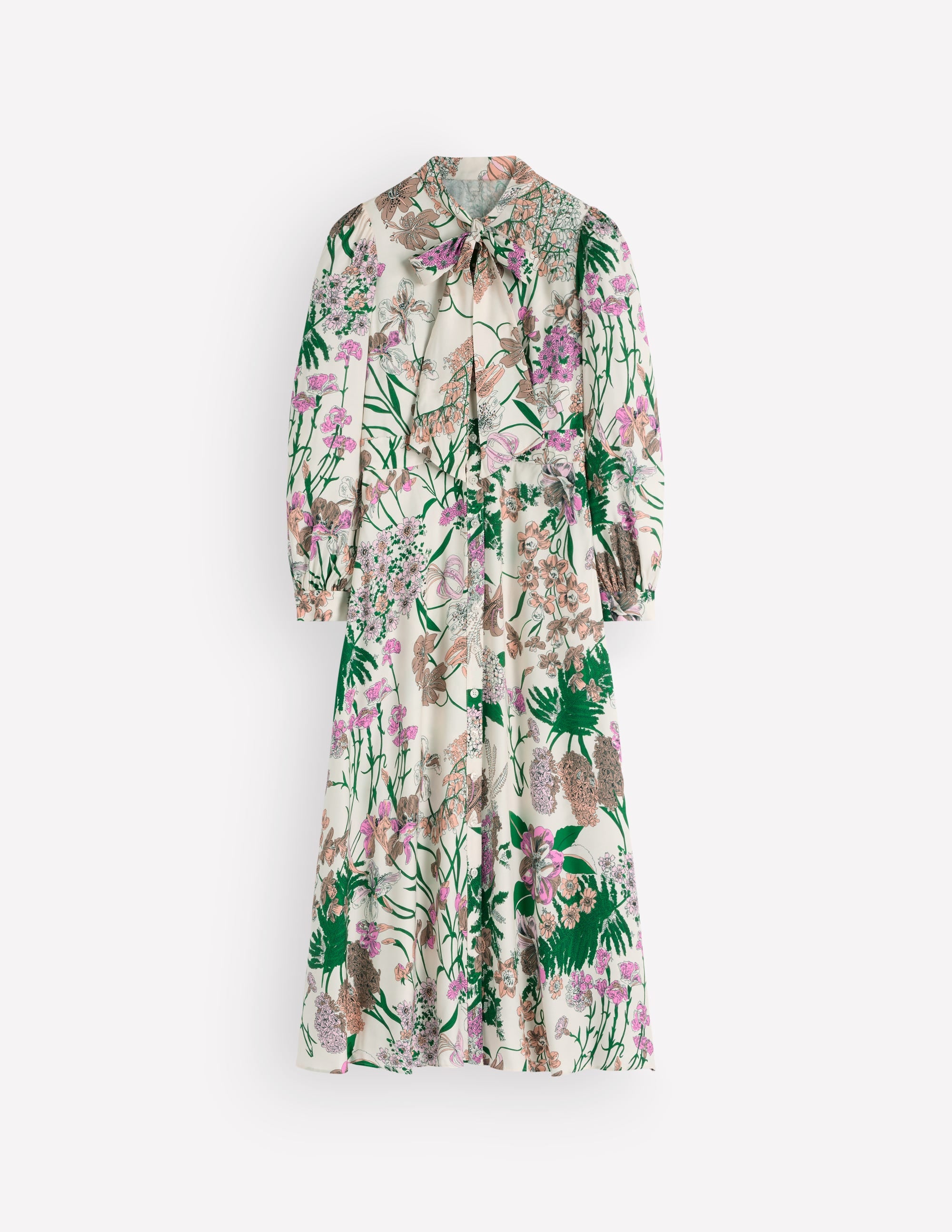 Robe-chemise à détail nœud-Ivoire, motif Whimsical Flora - Image 6