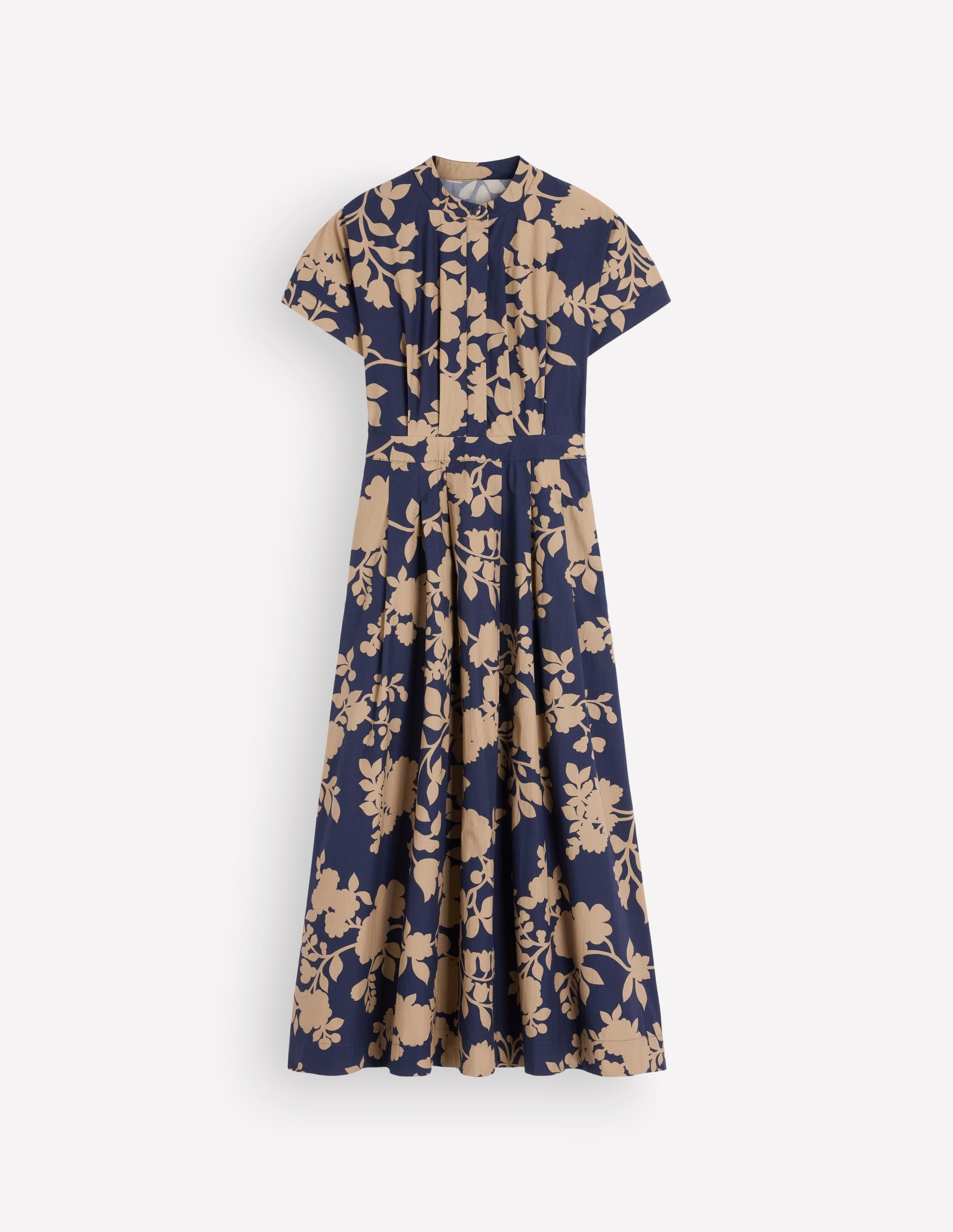 Midikleid aus einem Schnittteil-Französisches Marineblau, Bouquet-Brise - Image 6