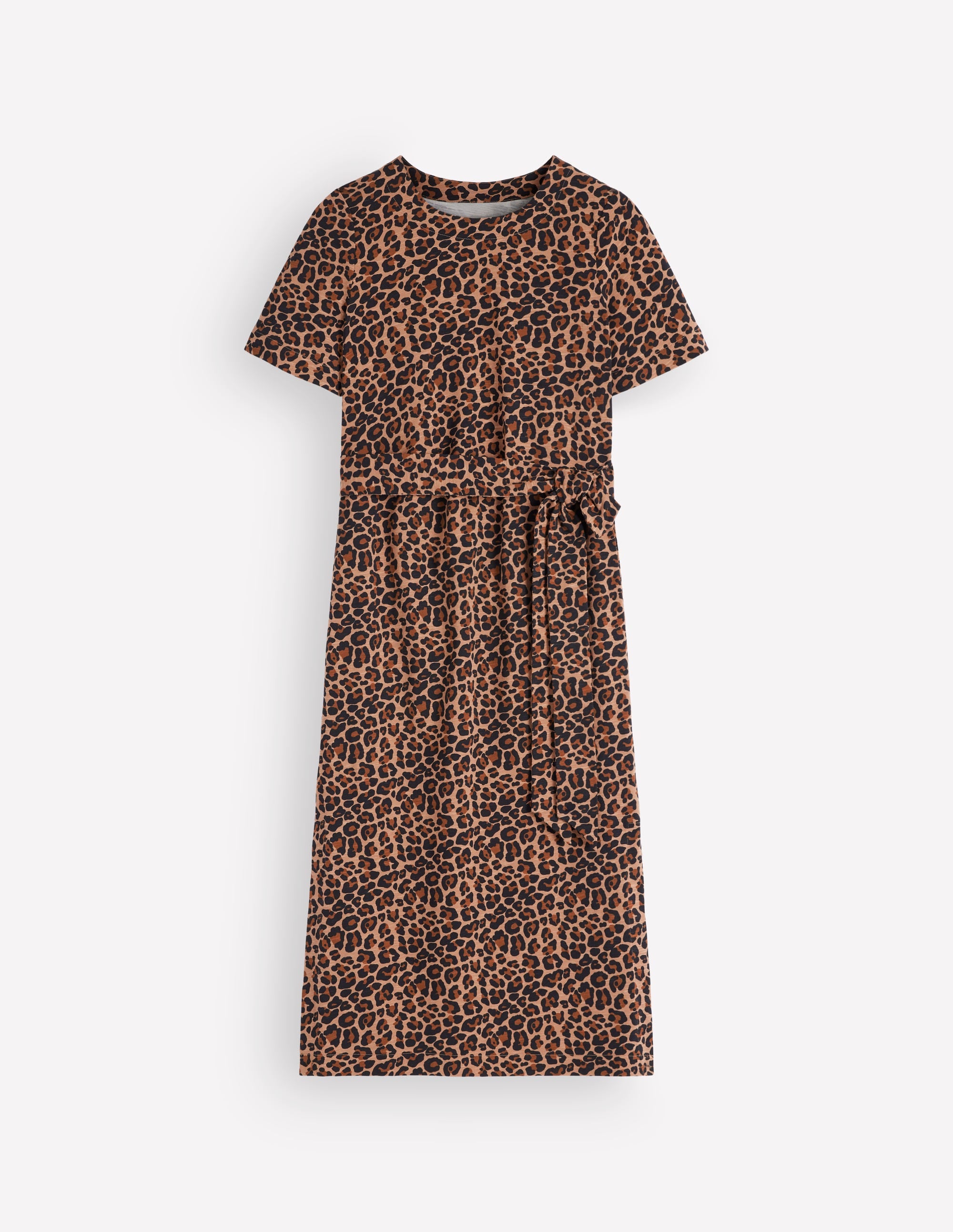 Cary T-Shirt-Kleid aus Jersey-Kamelbraun, Tierfellmuster - Image 6
