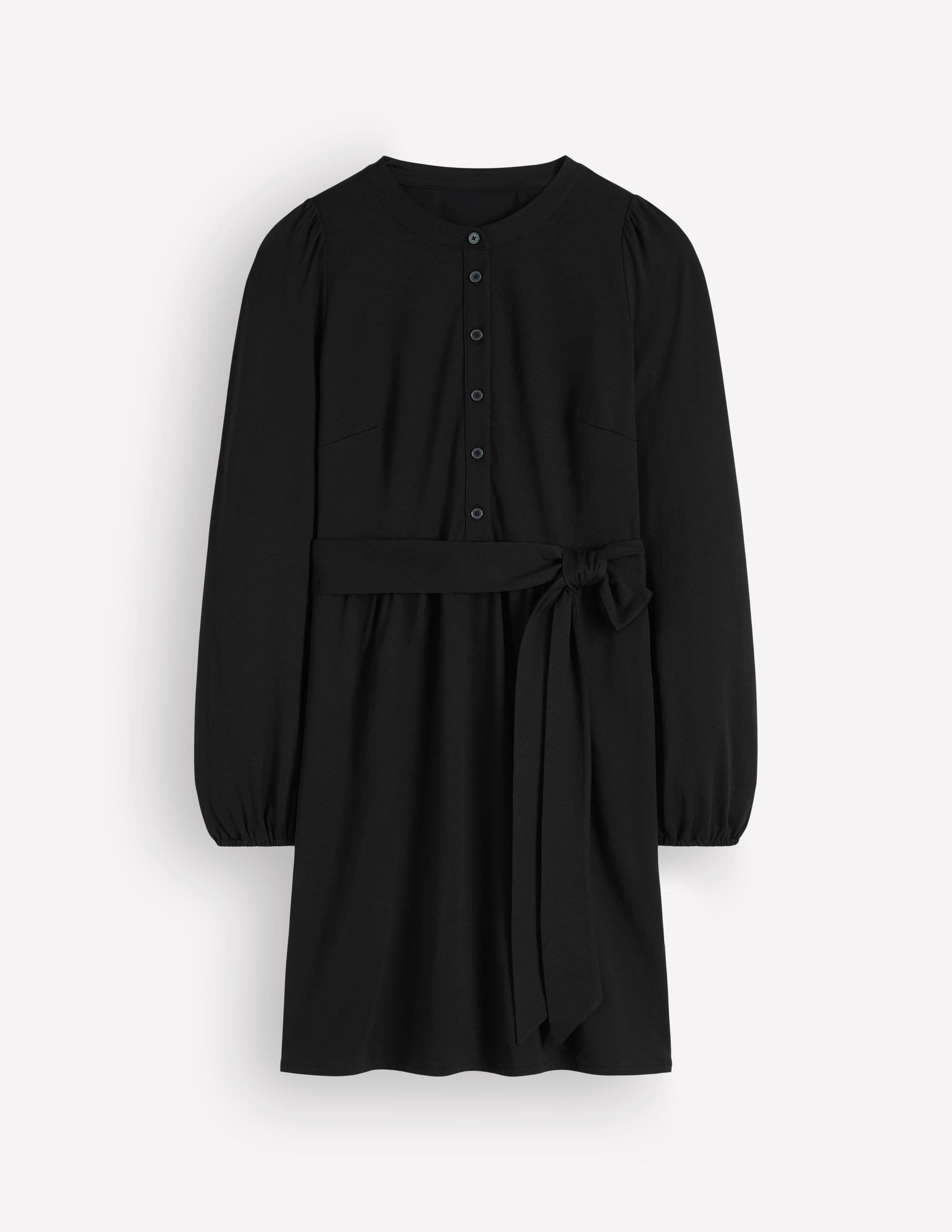 Adele Jerseykleid mit Gürtel-Schwarz - Image 4