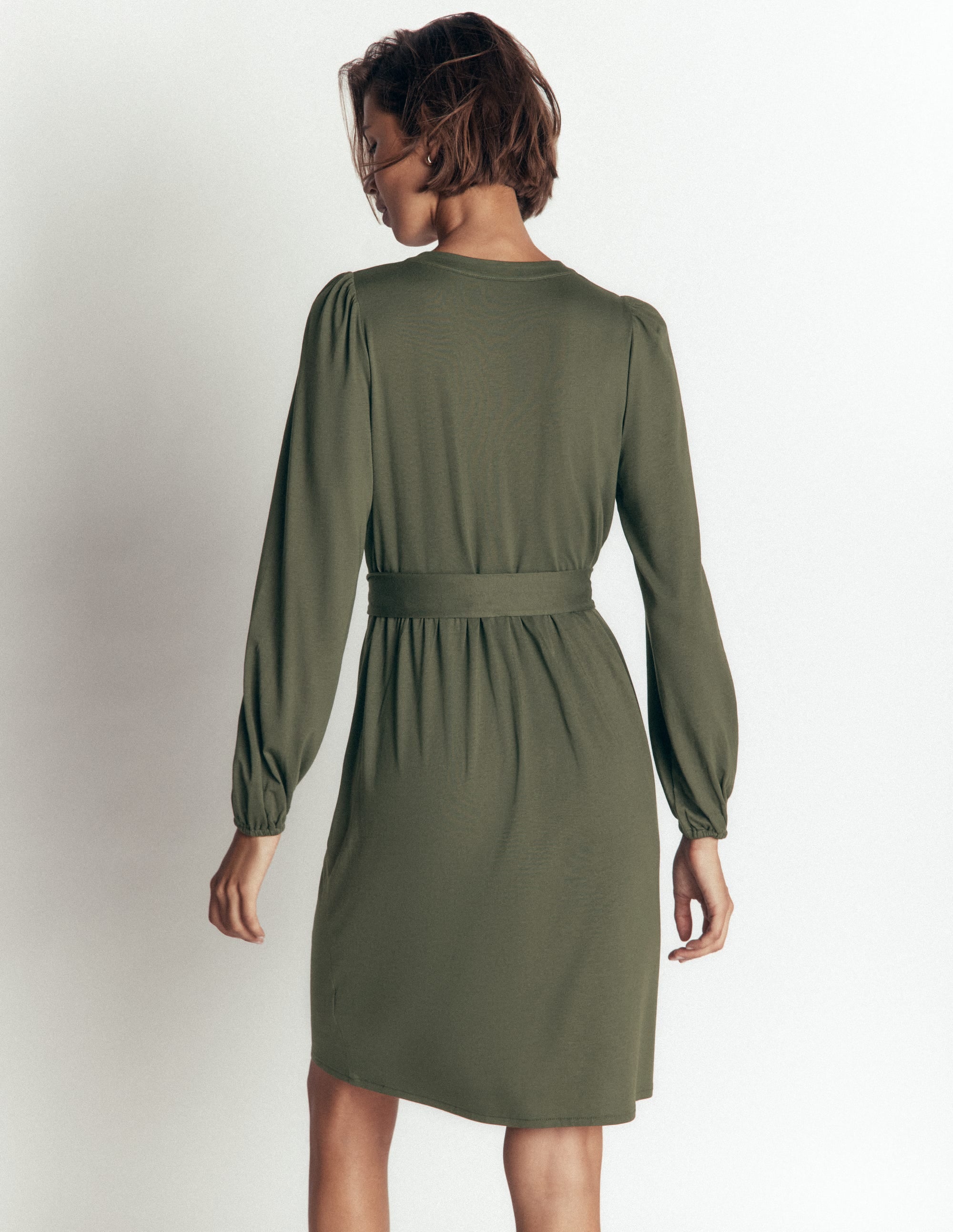 Adele Jerseykleid mit Gürtel-Chromgrün - Image 2