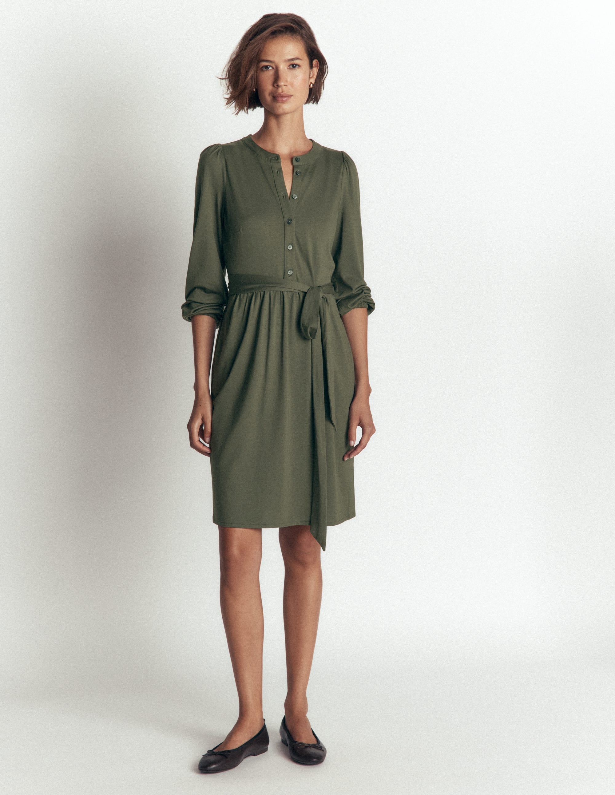 Adele Jerseykleid mit Gürtel-Chromgrün - Image 3