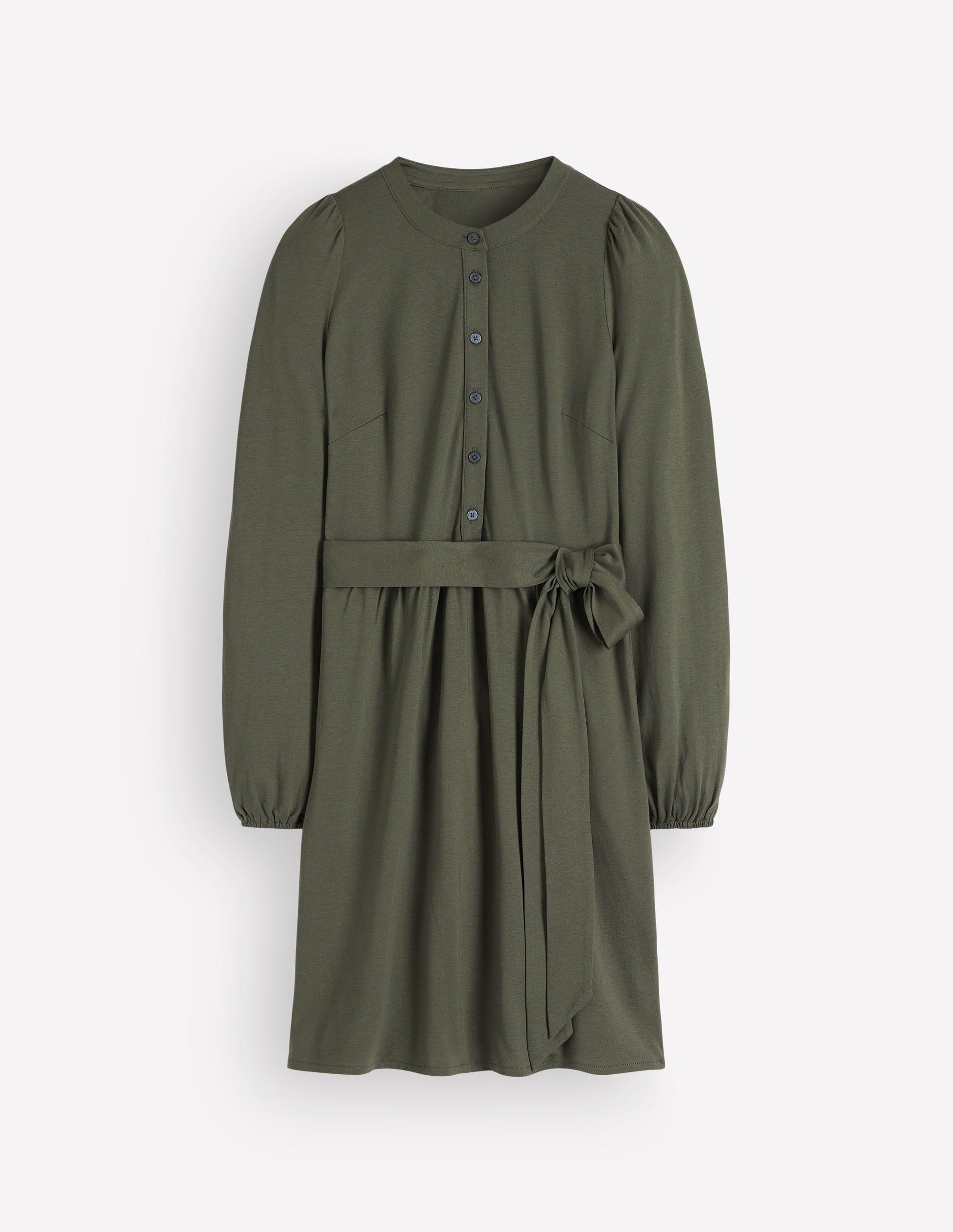 Adele Jerseykleid mit Gürtel-Chromgrün-4