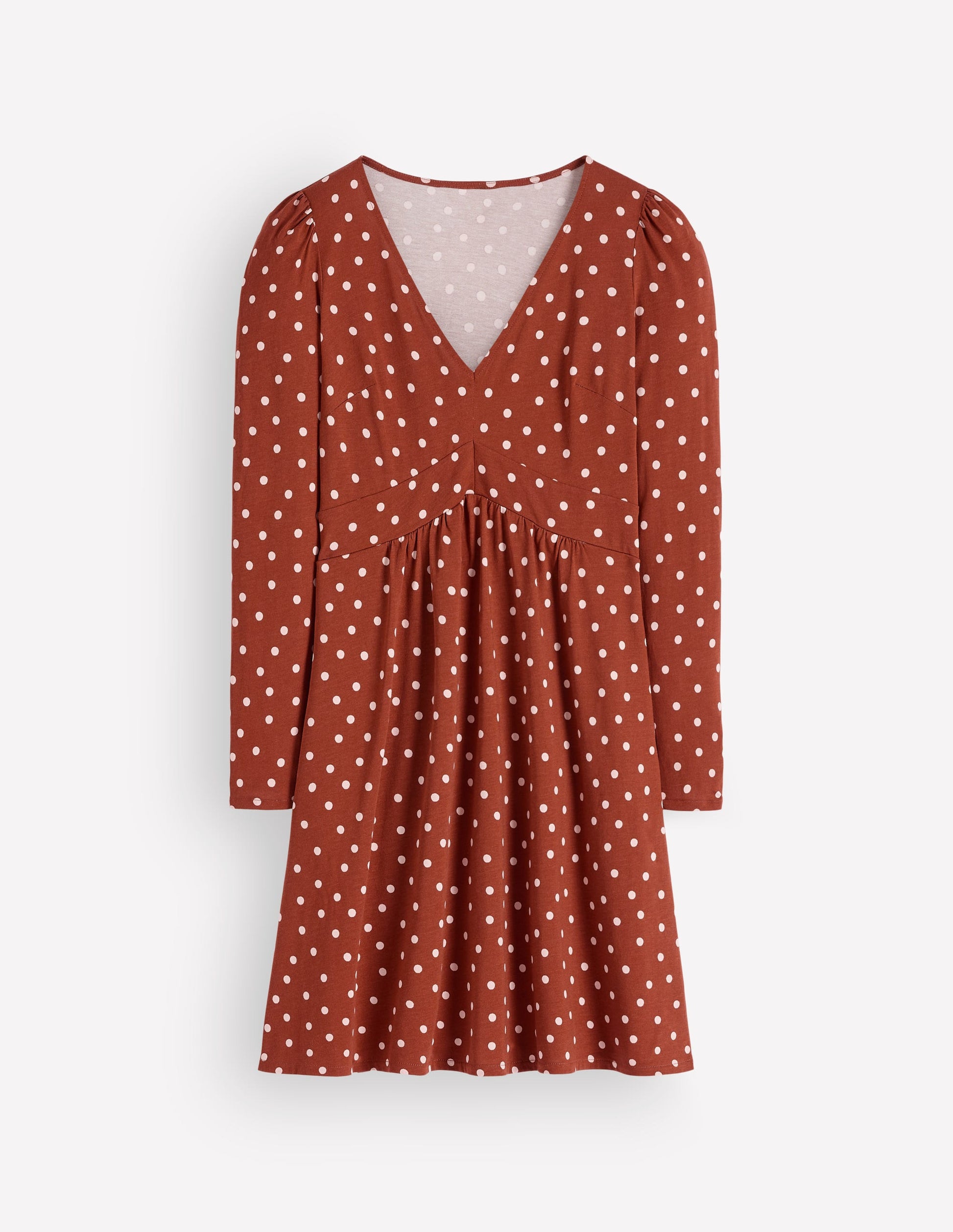 Briony Kurzes Jerseykleid-Arabisches Gewürz, Boden-Punkte-6