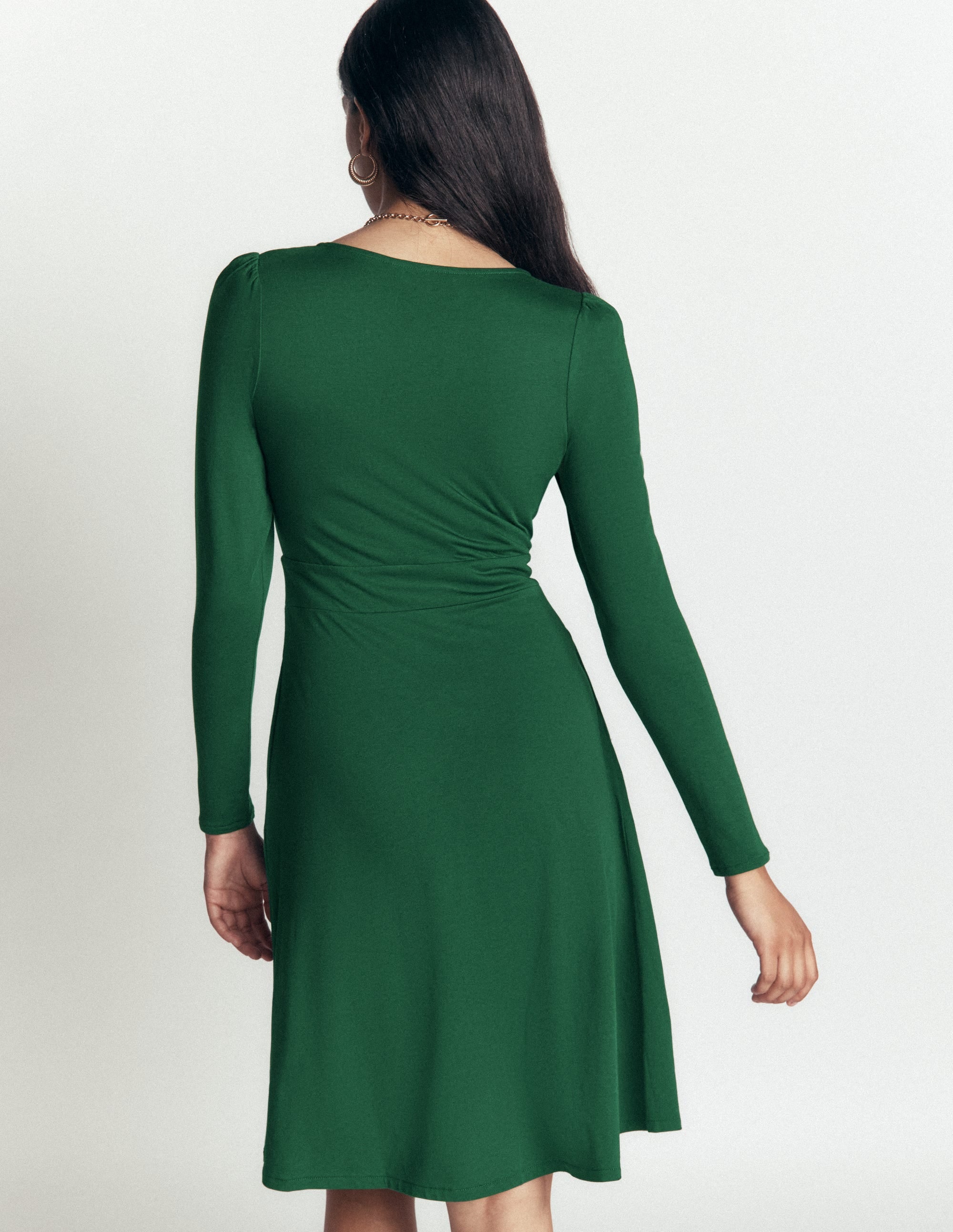 Briony Kurzes Jerseykleid-Jagdgrün - Image 3