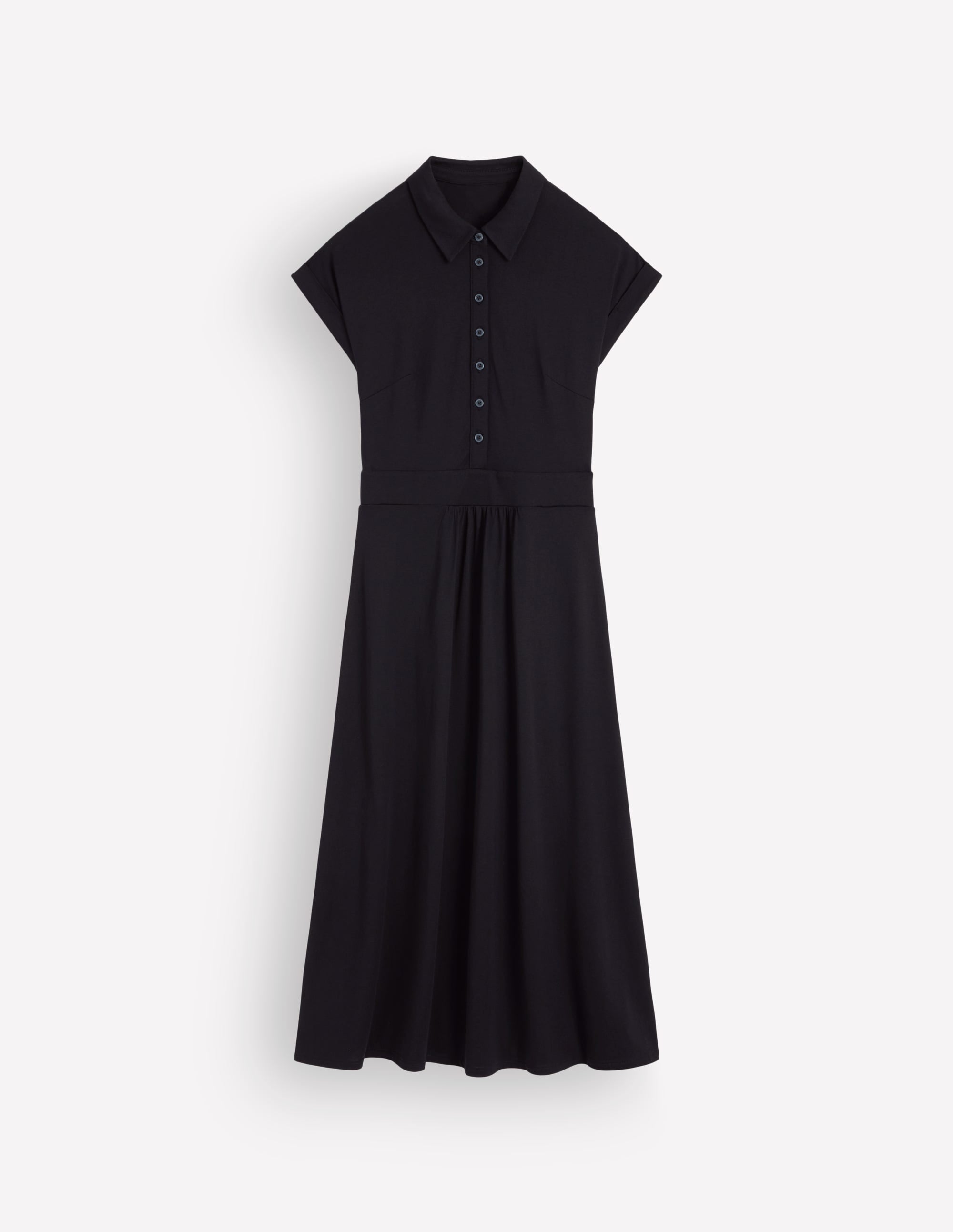 Fae Jersey-Hemdblusenkleid-Schwarz - Image 5