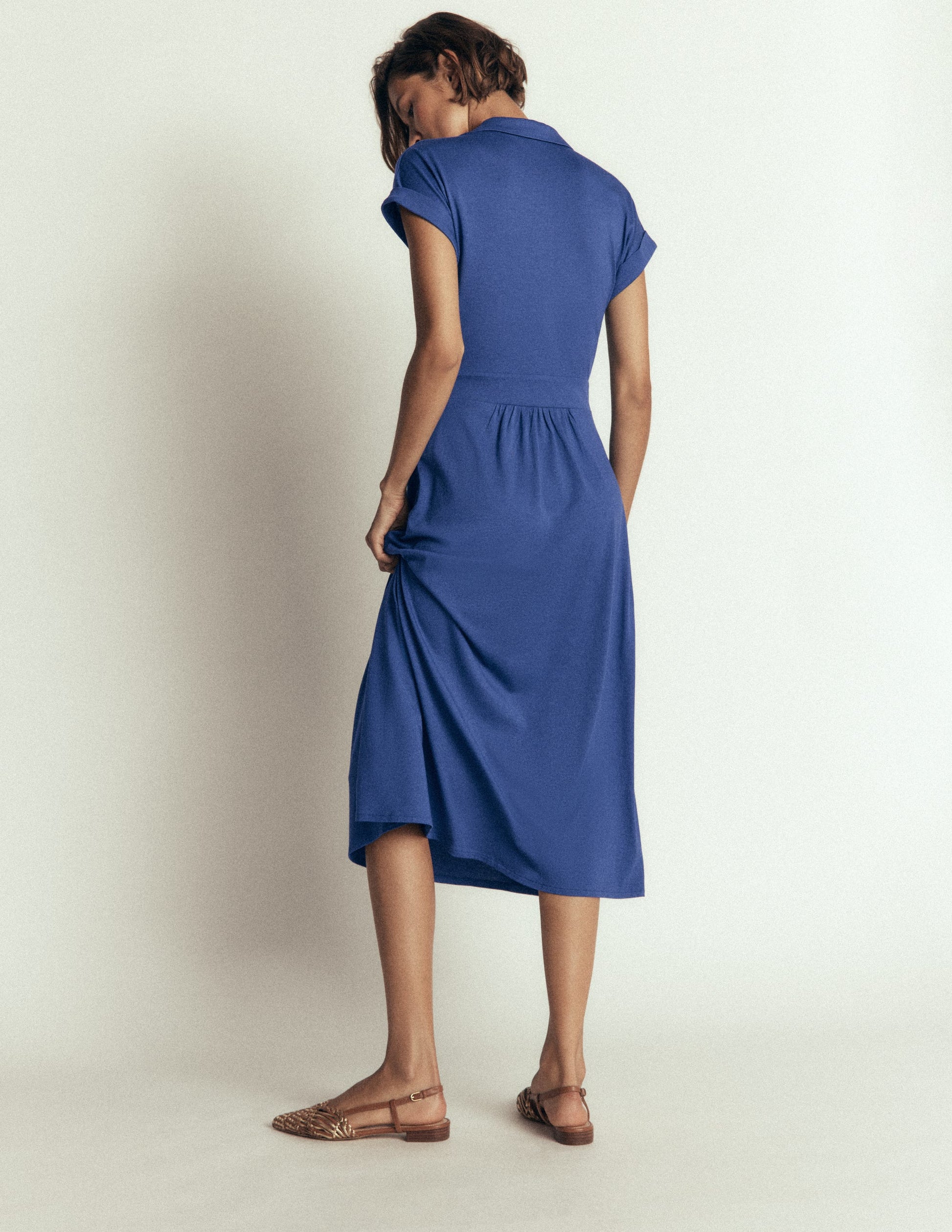 Fae Jersey-Hemdblusenkleid-Denim-Blau-6