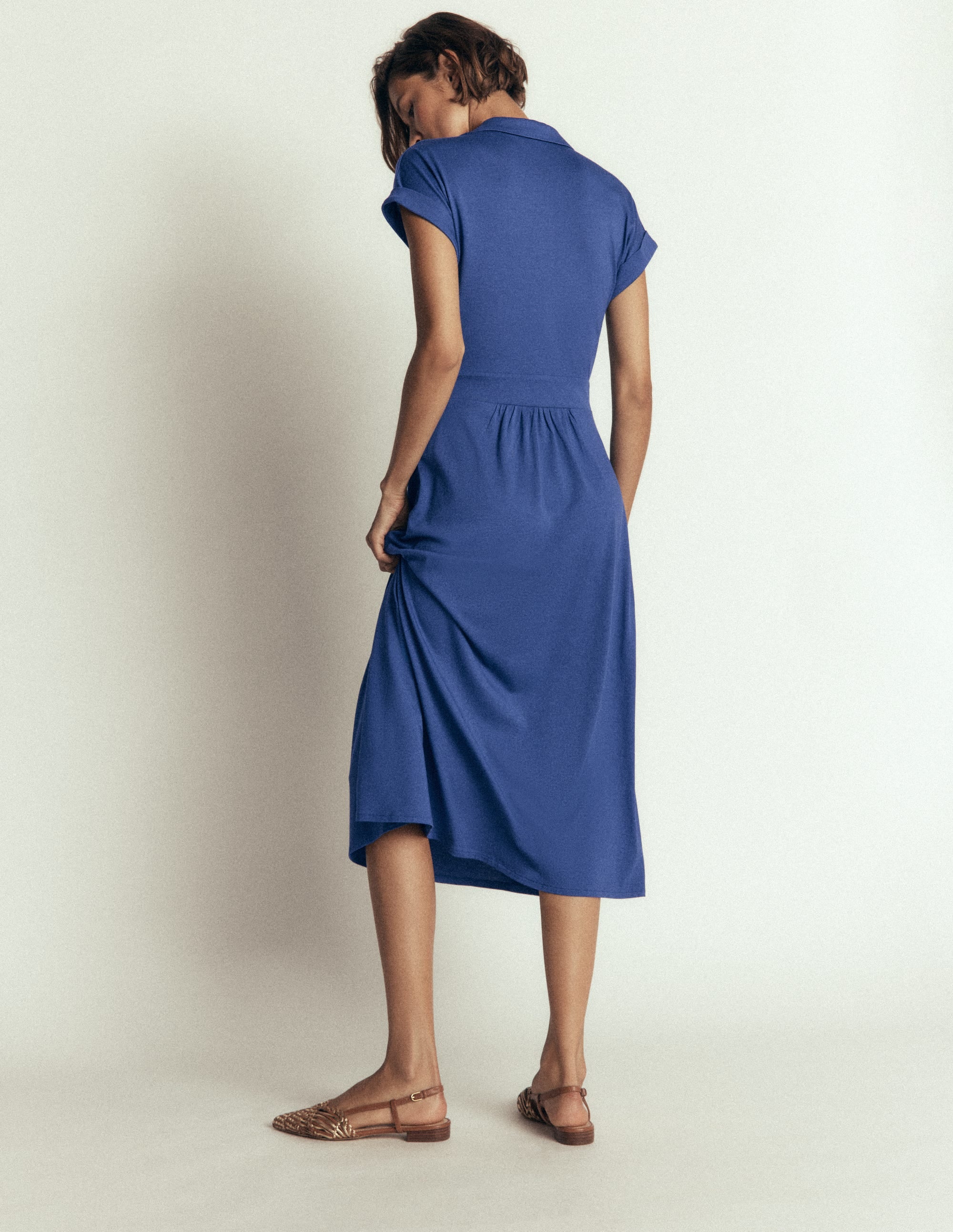 Fae Jersey-Hemdblusenkleid-Denim-Blau - Image 6