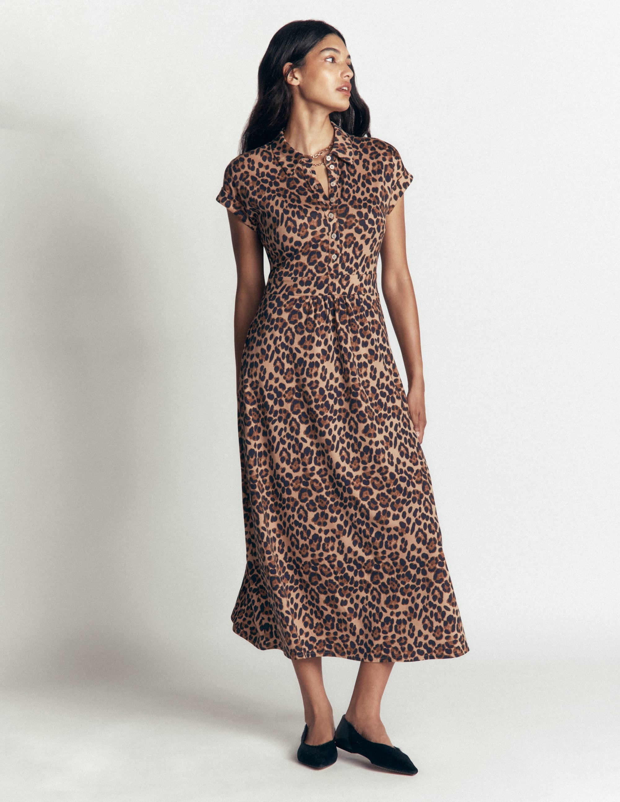 Robe-chemise Fae en jersey-Multi, motif Brushed Animal - Image 5