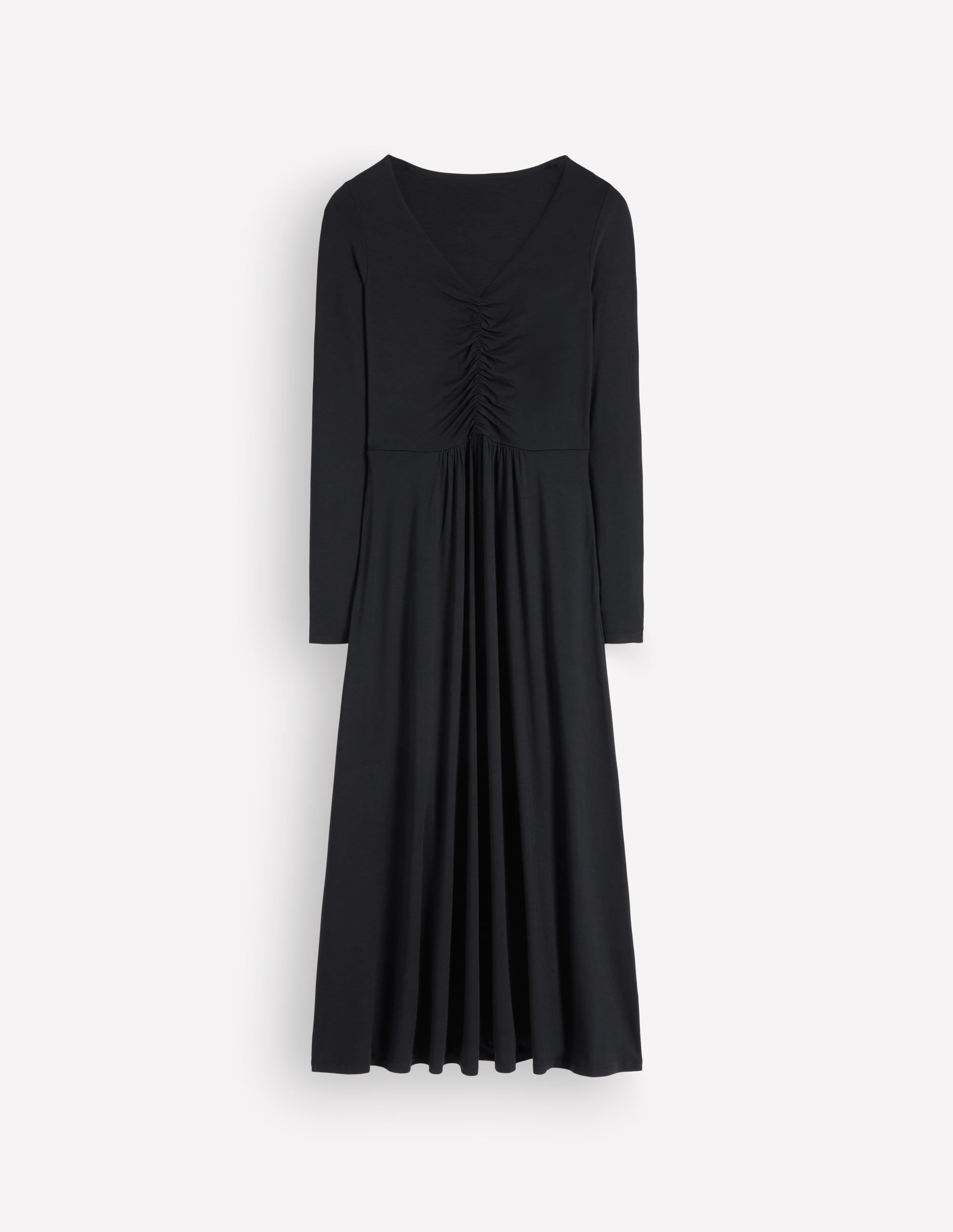 Jasmin Gerafftes Jerseykleid-Schwarz - Image 5