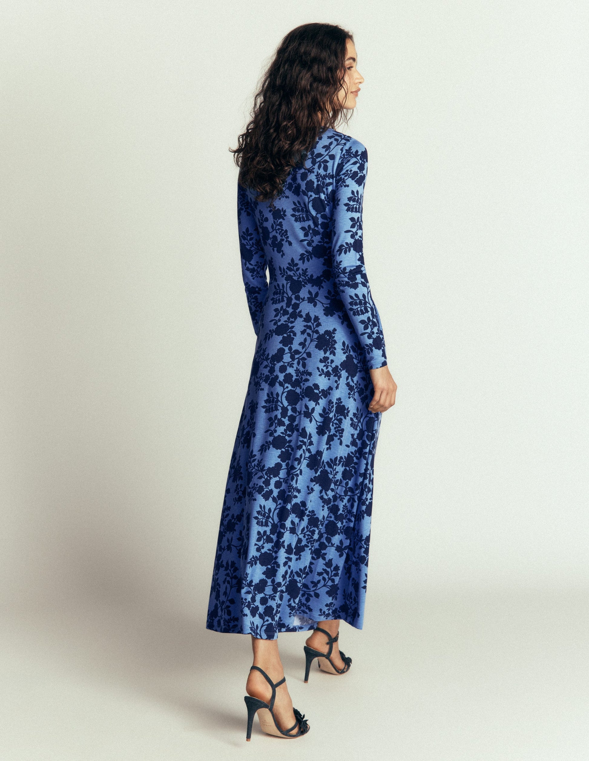 Jasmin Gerafftes Jerseykleid-Vergissmeinnicht, Bouquet-Brise-3