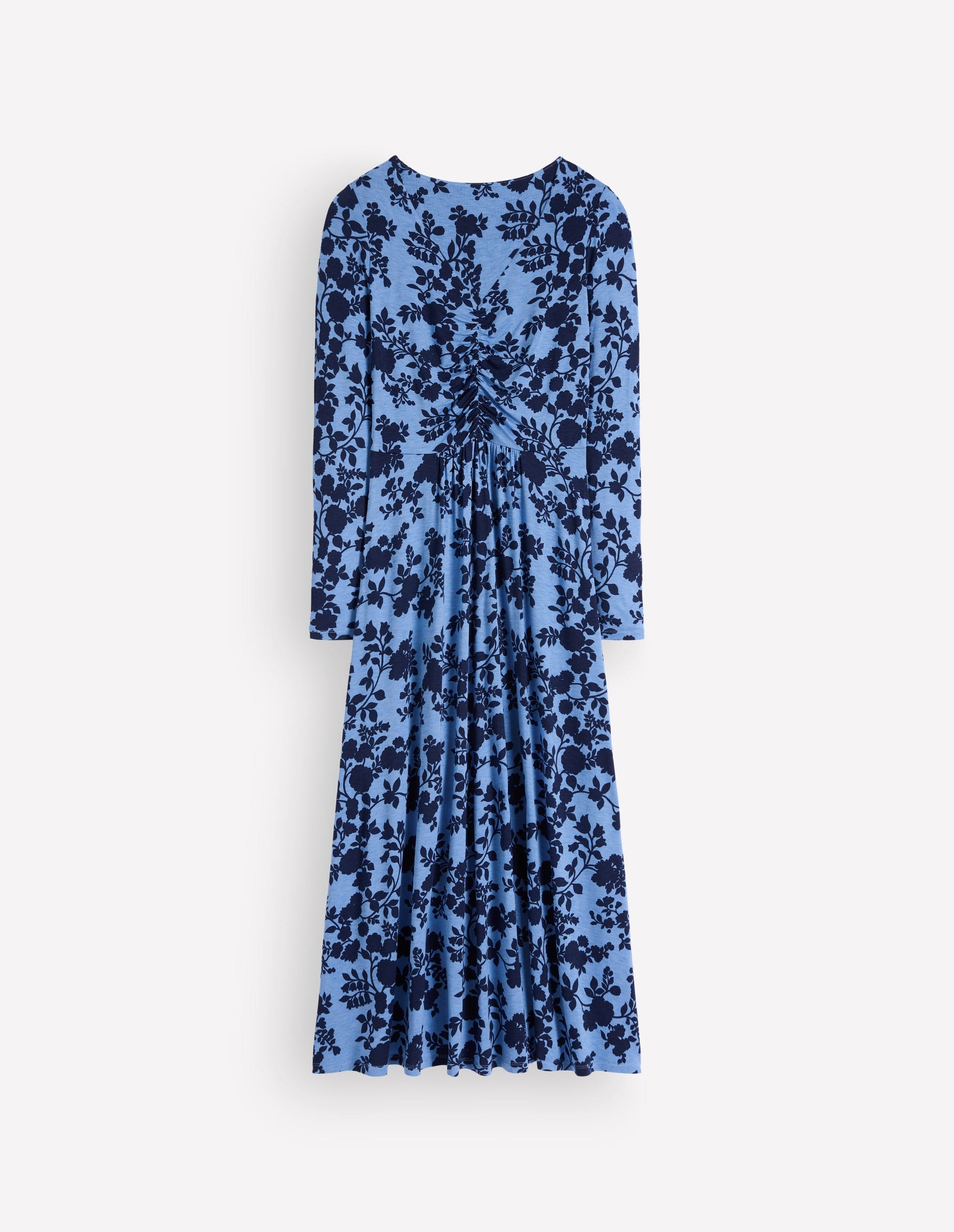 Jasmin Gerafftes Jerseykleid-Vergissmeinnicht, Bouquet-Brise-7