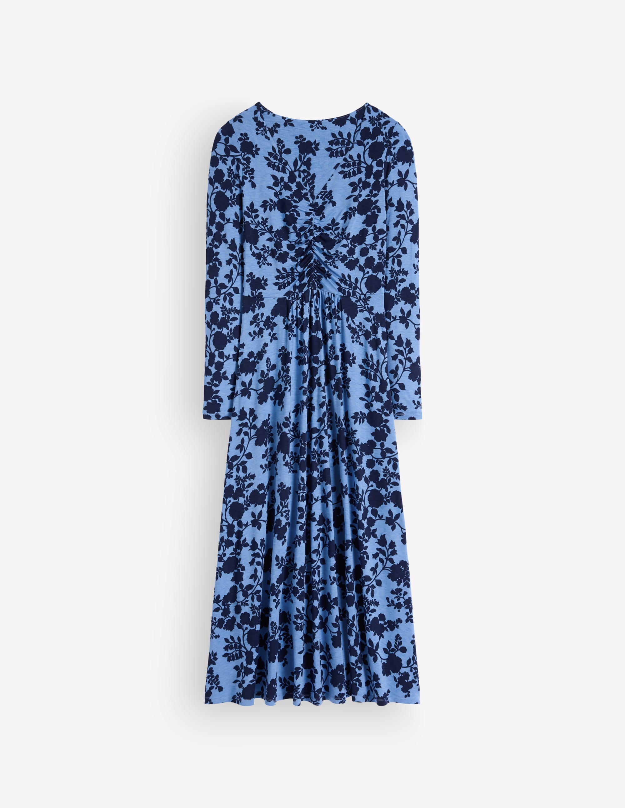 Jasmin Gerafftes Jerseykleid-Vergissmeinnicht, Bouquet-Brise - Image 7