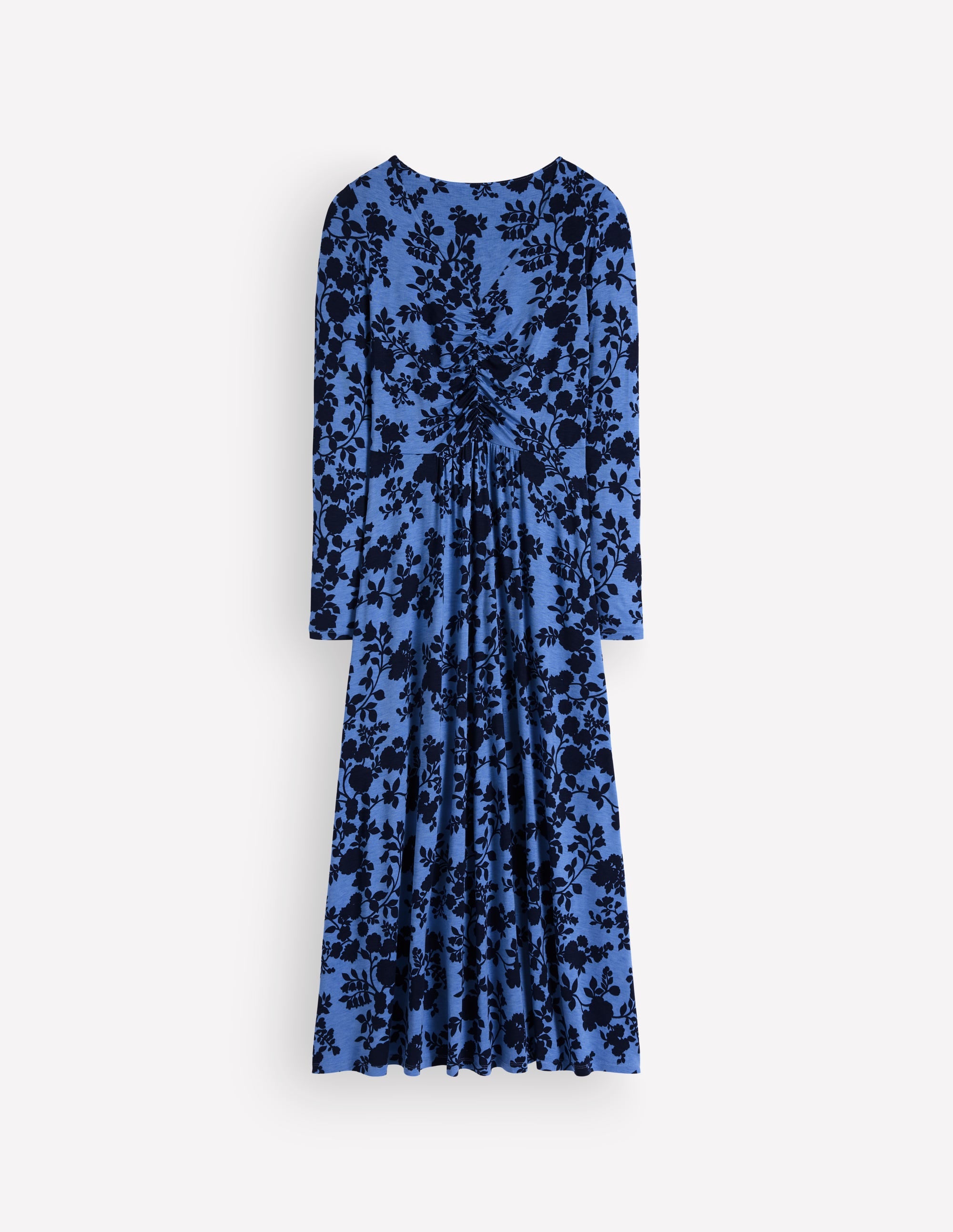 Jasmin Gerafftes Jerseykleid-Vergissmeinnicht, Bouquet-Brise - Image 5