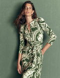 Robe midi colonne Honor en jersey-Ciboulette, motif Flourishing Medley