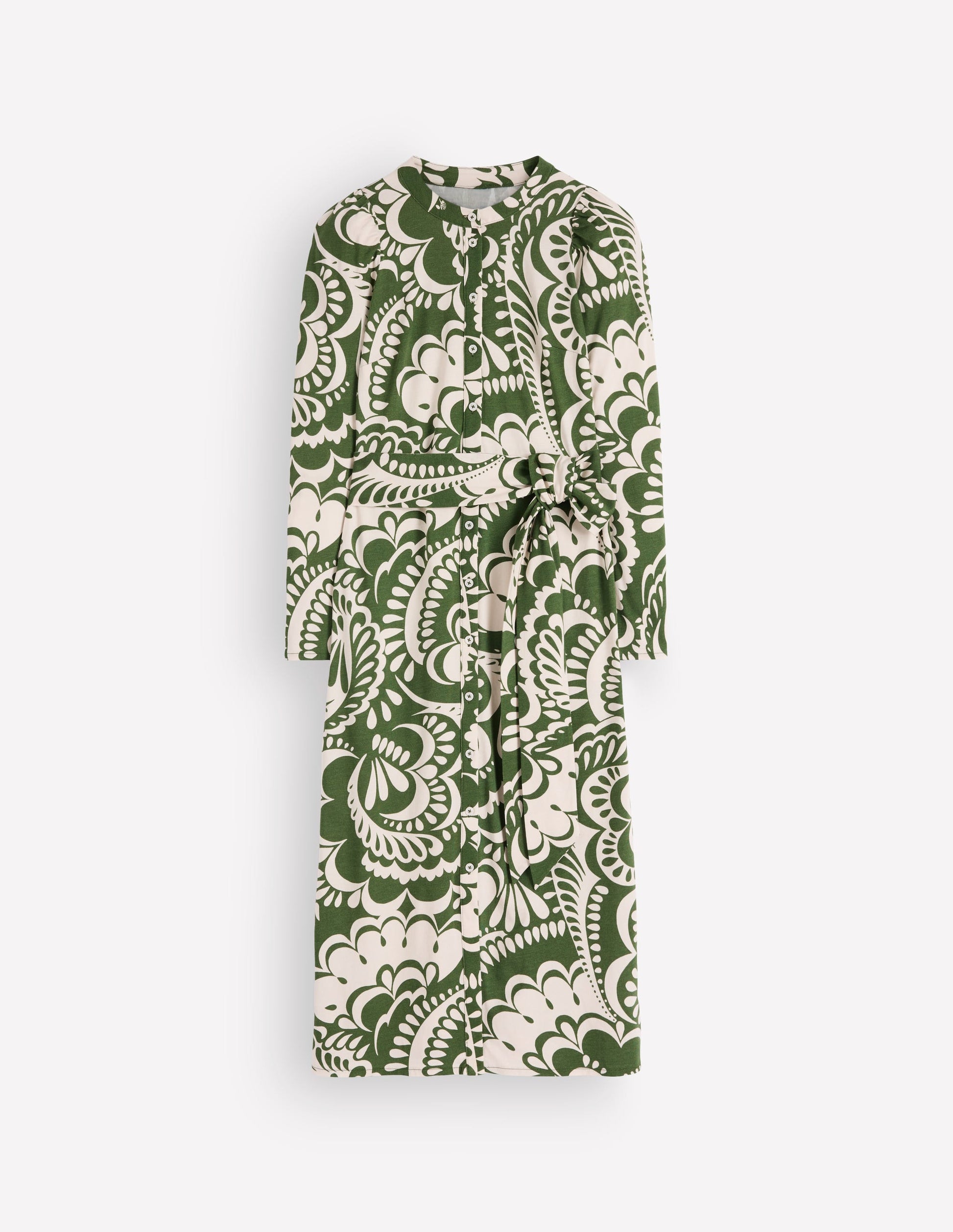 Robe midi colonne Honor en jersey-Ciboulette, motif Flourishing Medley-7