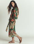 Eli Belted Jersey Midi Dress-Hunter Green, Bohemia Dream
