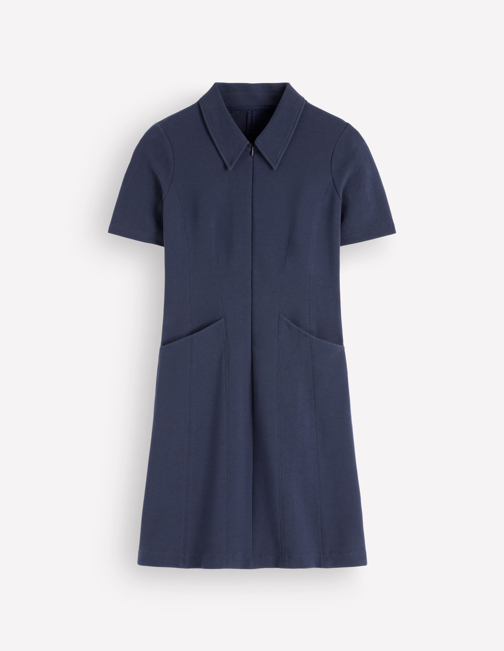 Robe Nia zippée à manches courtes-Bleu marine - Image 5