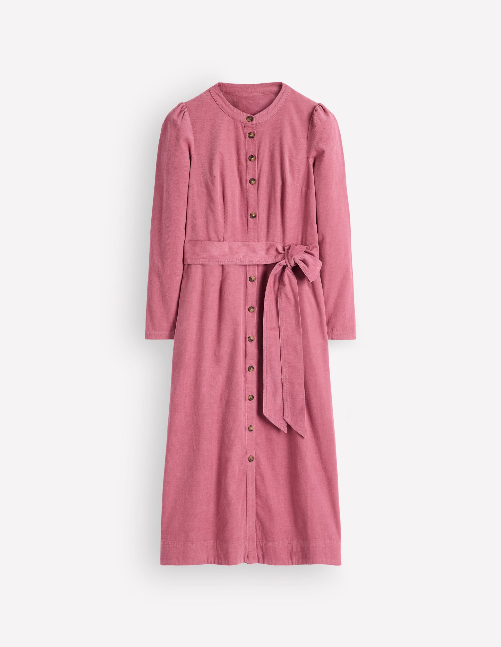 Louise Midi-Hemdblusenkleid aus Cord-Rosa Heide-7