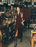 Fleur Cord-Midikleid-Raue Umbra