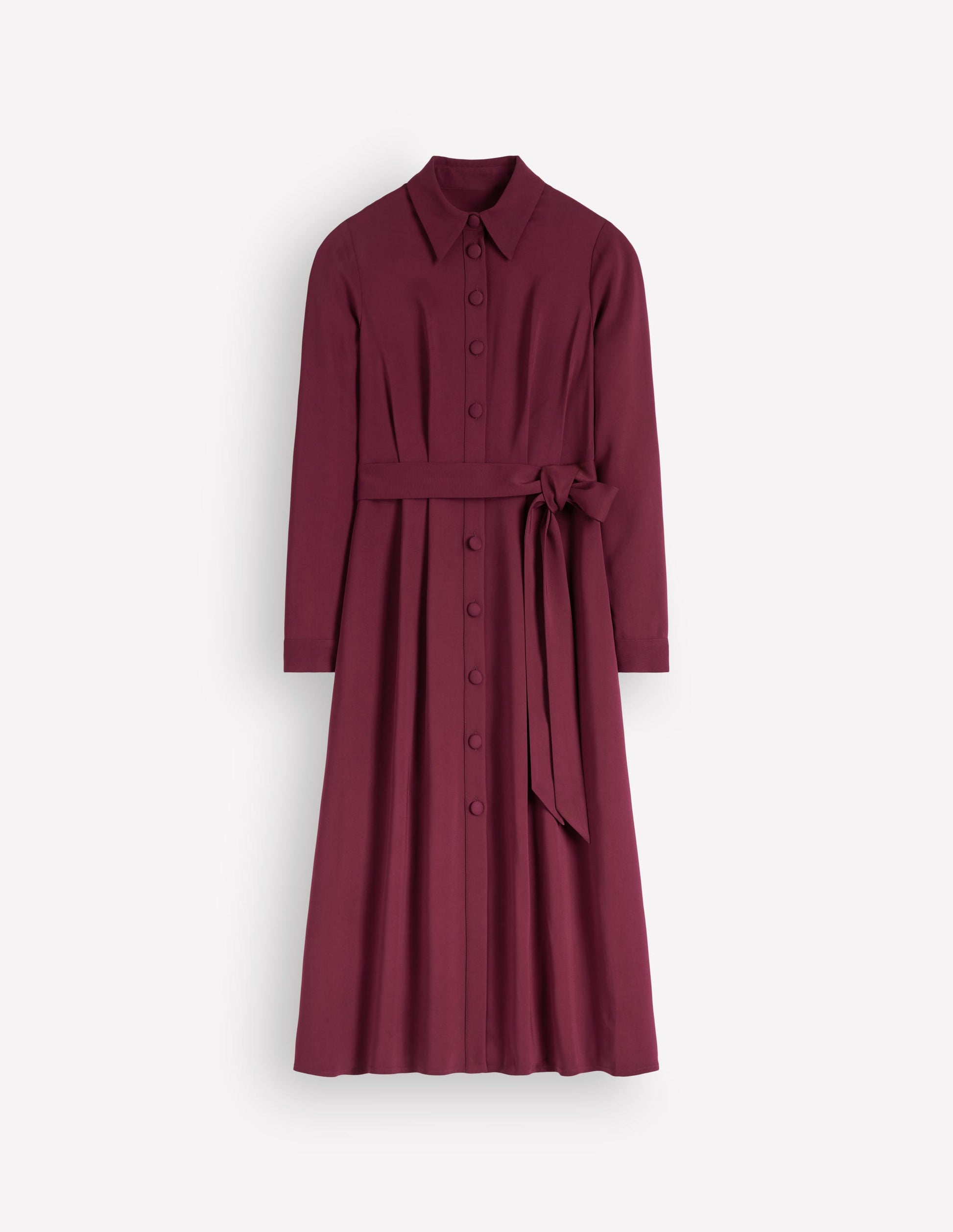 Kate Plissiertes Hemdblusenkleid-Dunkelviolett-6
