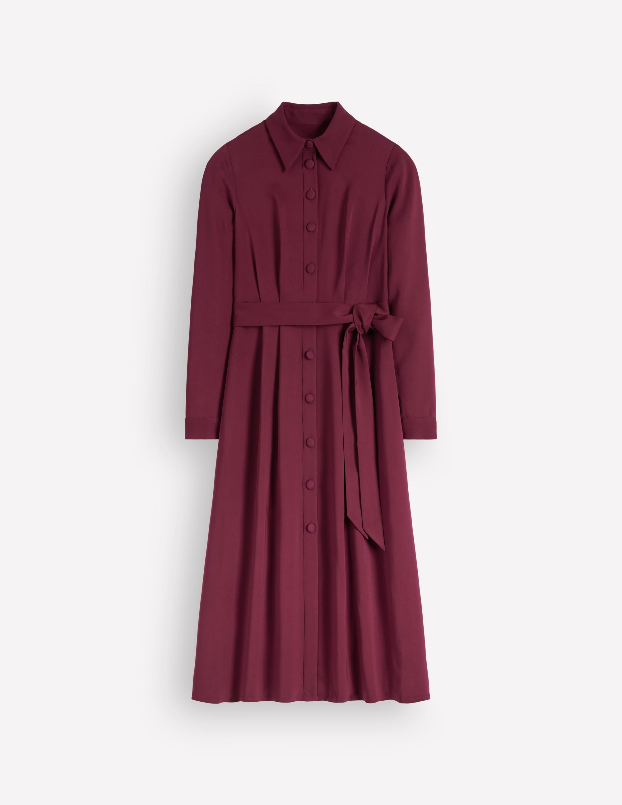 Kate Plissiertes Hemdblusenkleid-Dunkelviolett - Image 6
