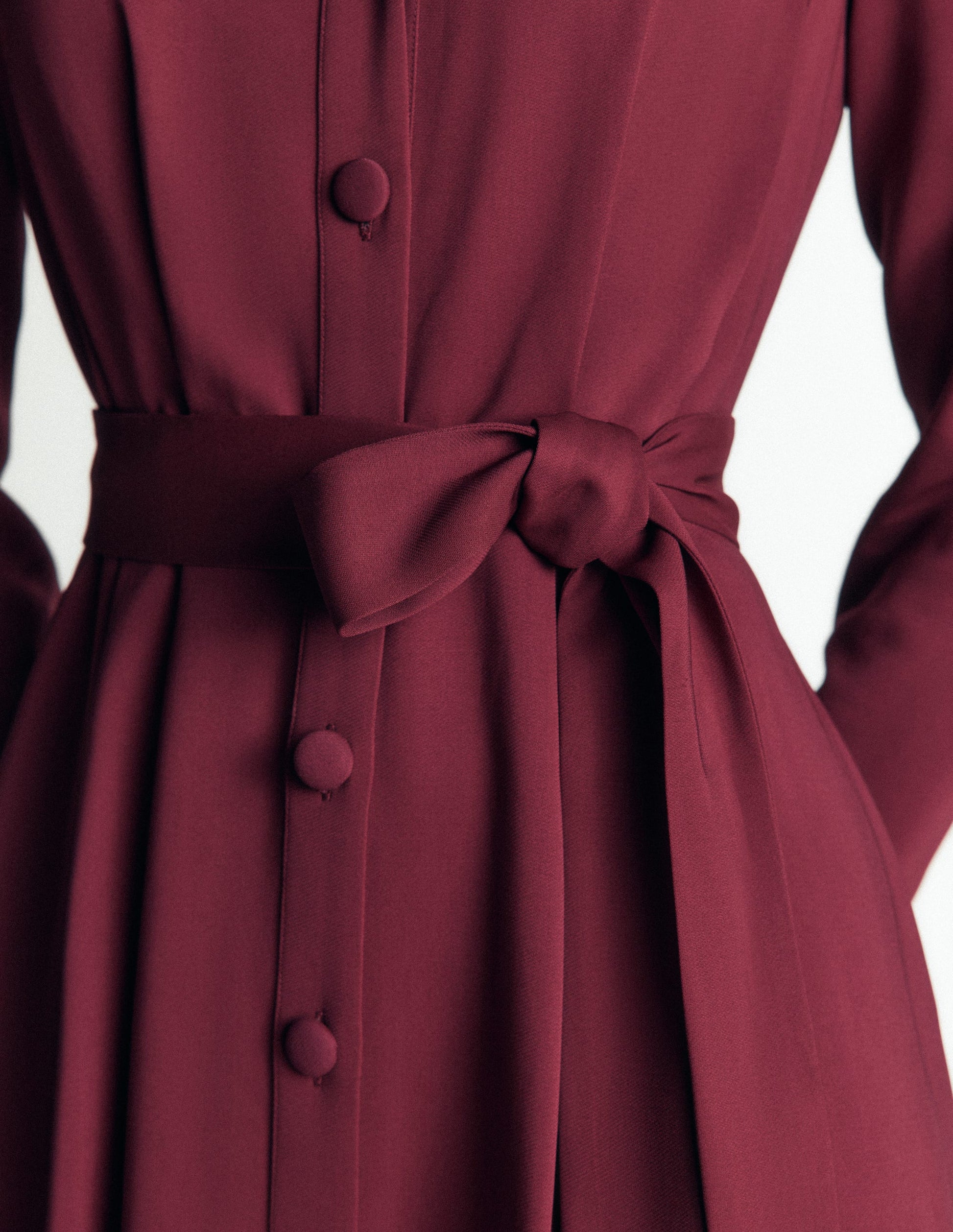 Kate Plissiertes Hemdblusenkleid-Dunkelviolett-2