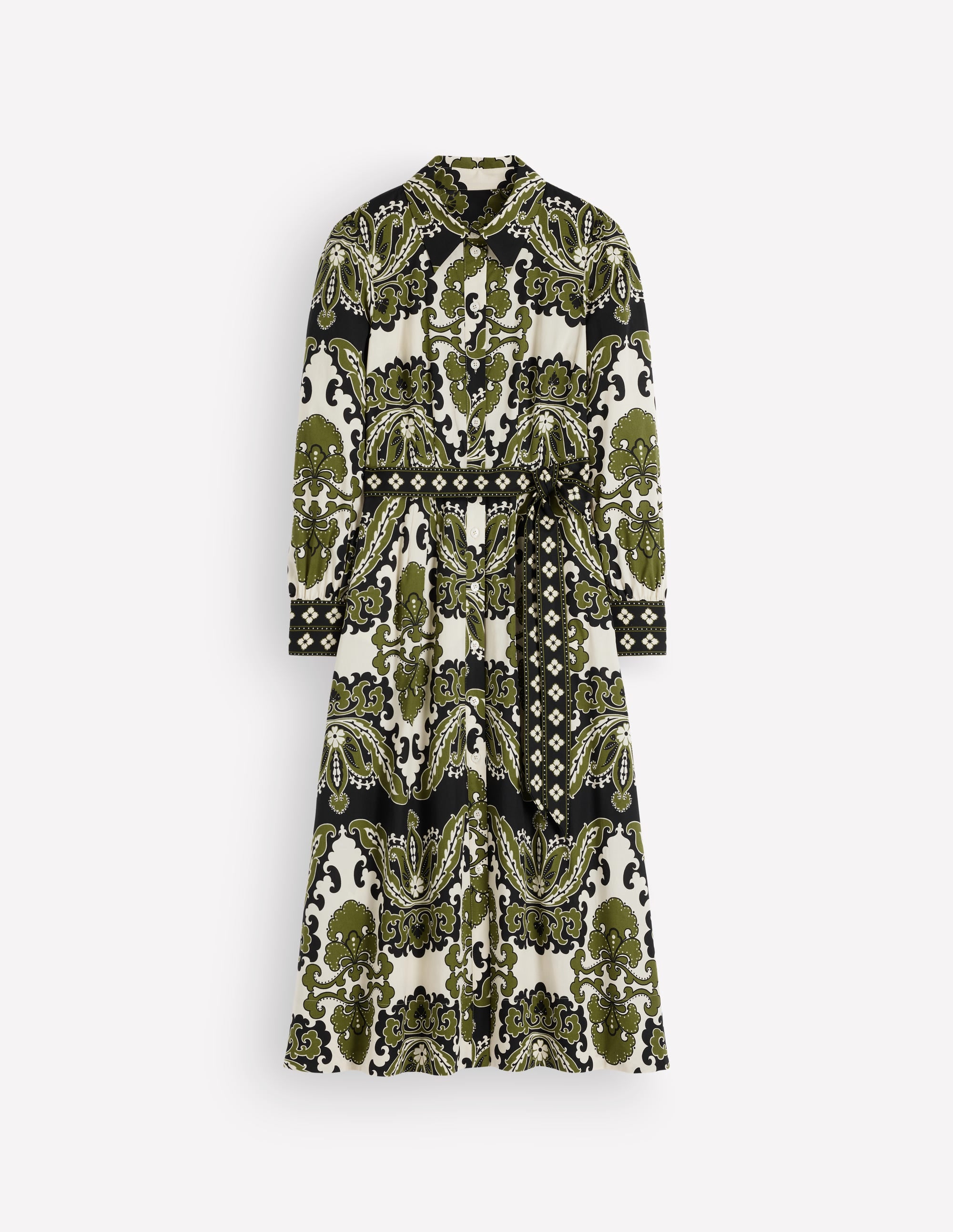 Maeve Midi-Hemdblusenkleid aus Baumwolle-Bunt, Blühende Gardenie - Image 8