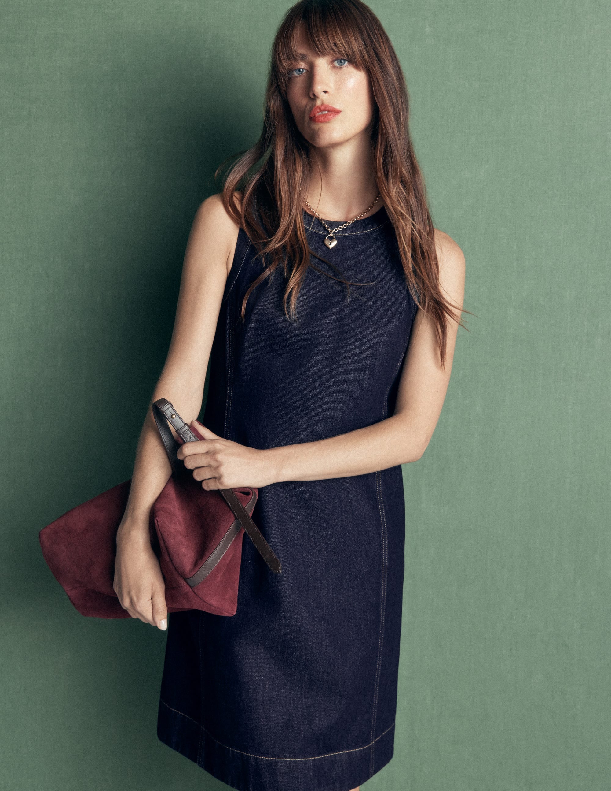 Lou Denim-Etuikleid-Indigoblau, Denim - Image 3